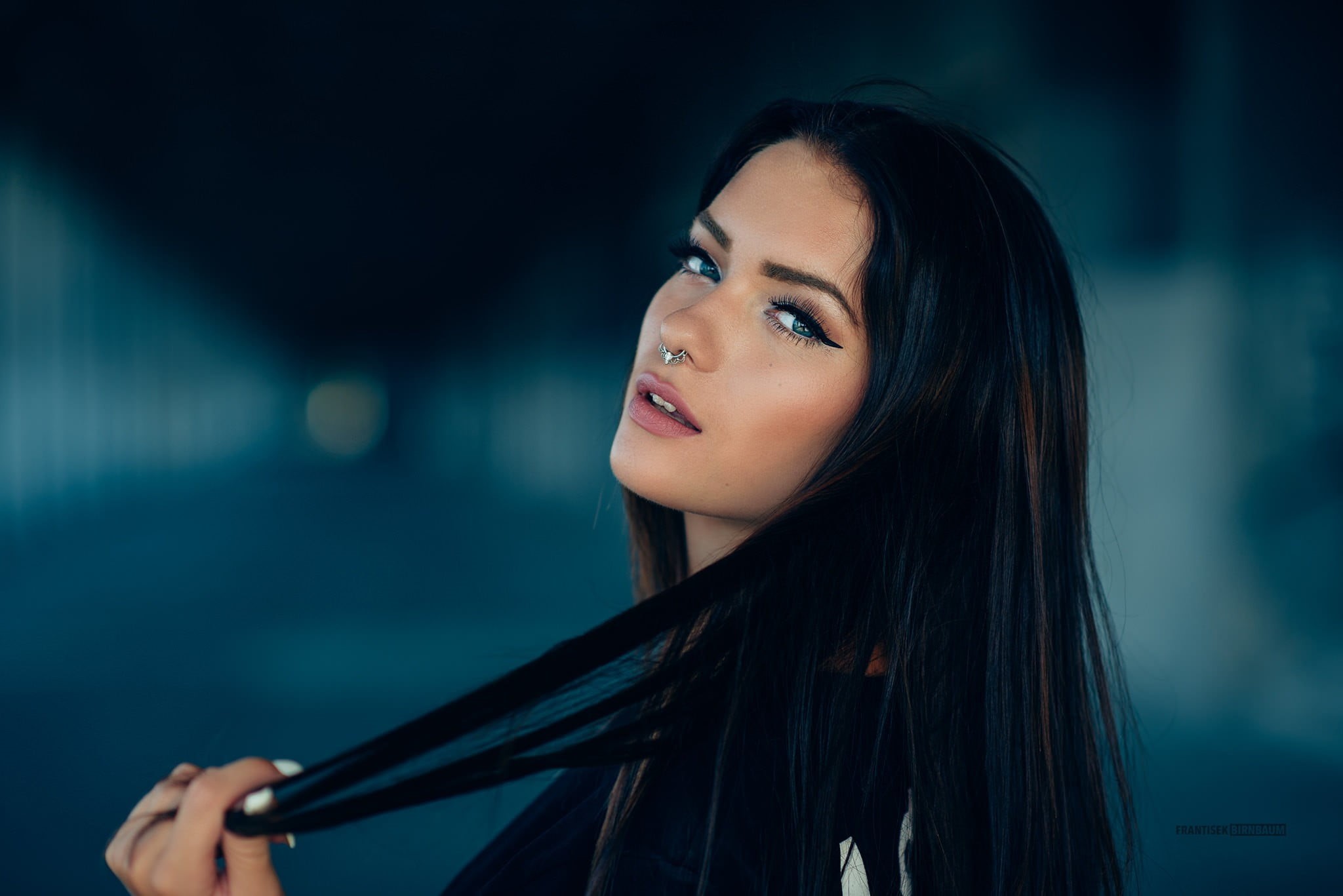 hairstyle, nose rings, smiling, hair, young women, happiness, real people, women, looking at camera, beautiful woman, portrait, adult, young adult, beauty, HD Wallpaper