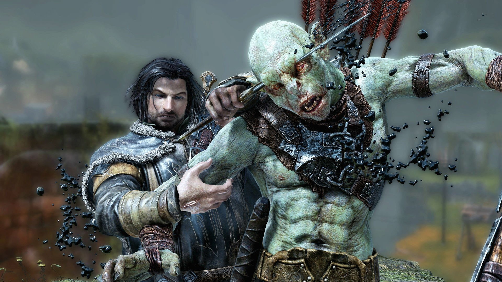 online, warrior, mordor, earth, middle, fantasy, lotr, rings, shadow, lord, adventure, 1080P, action, HD Wallpaper