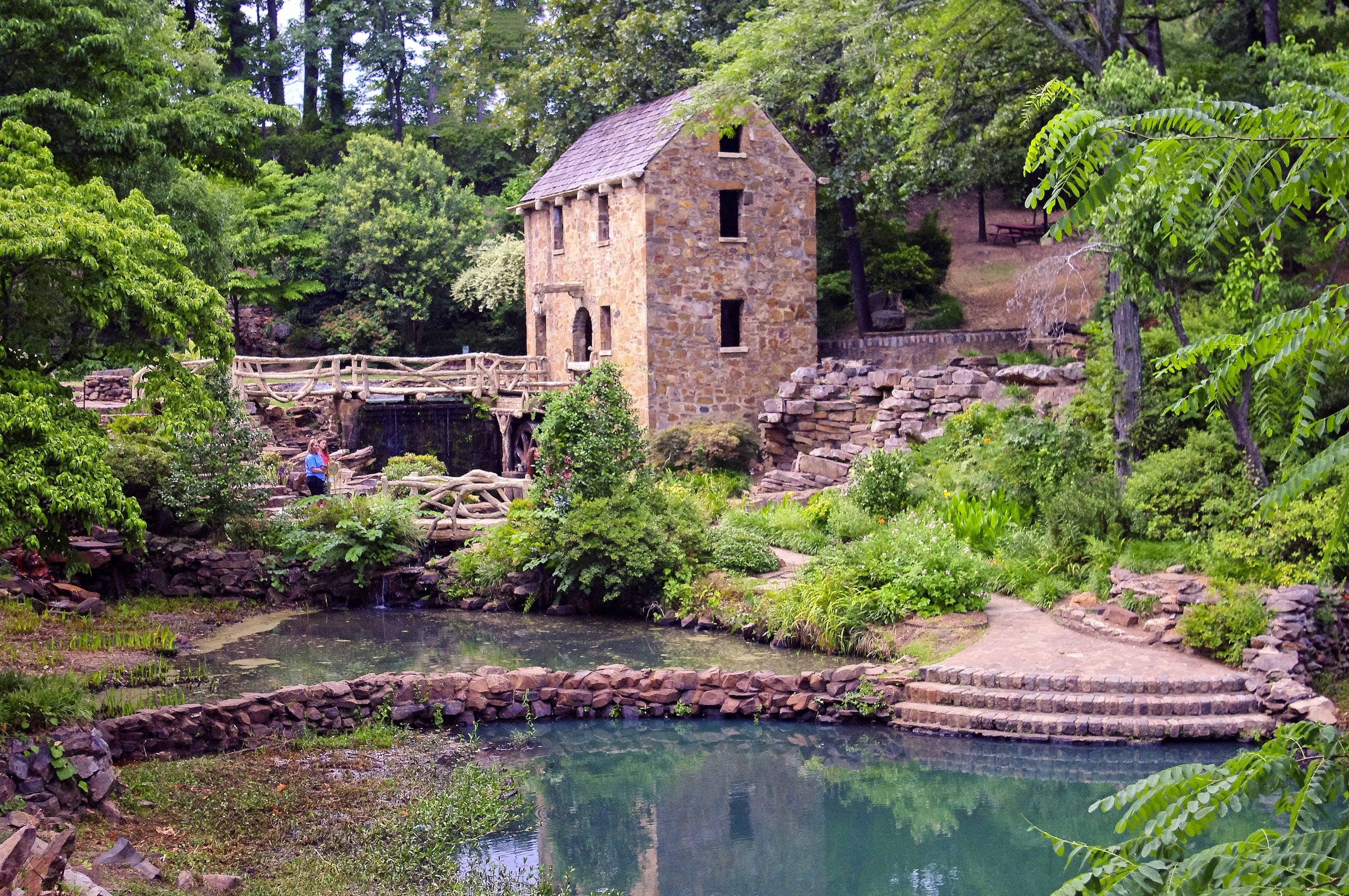 old mill north little rock, growth, rock, old, outdoors, green color, arkansas, the past, steel, park, water, 2K, building exterior, solid, plant, history, HD Wallpaper
