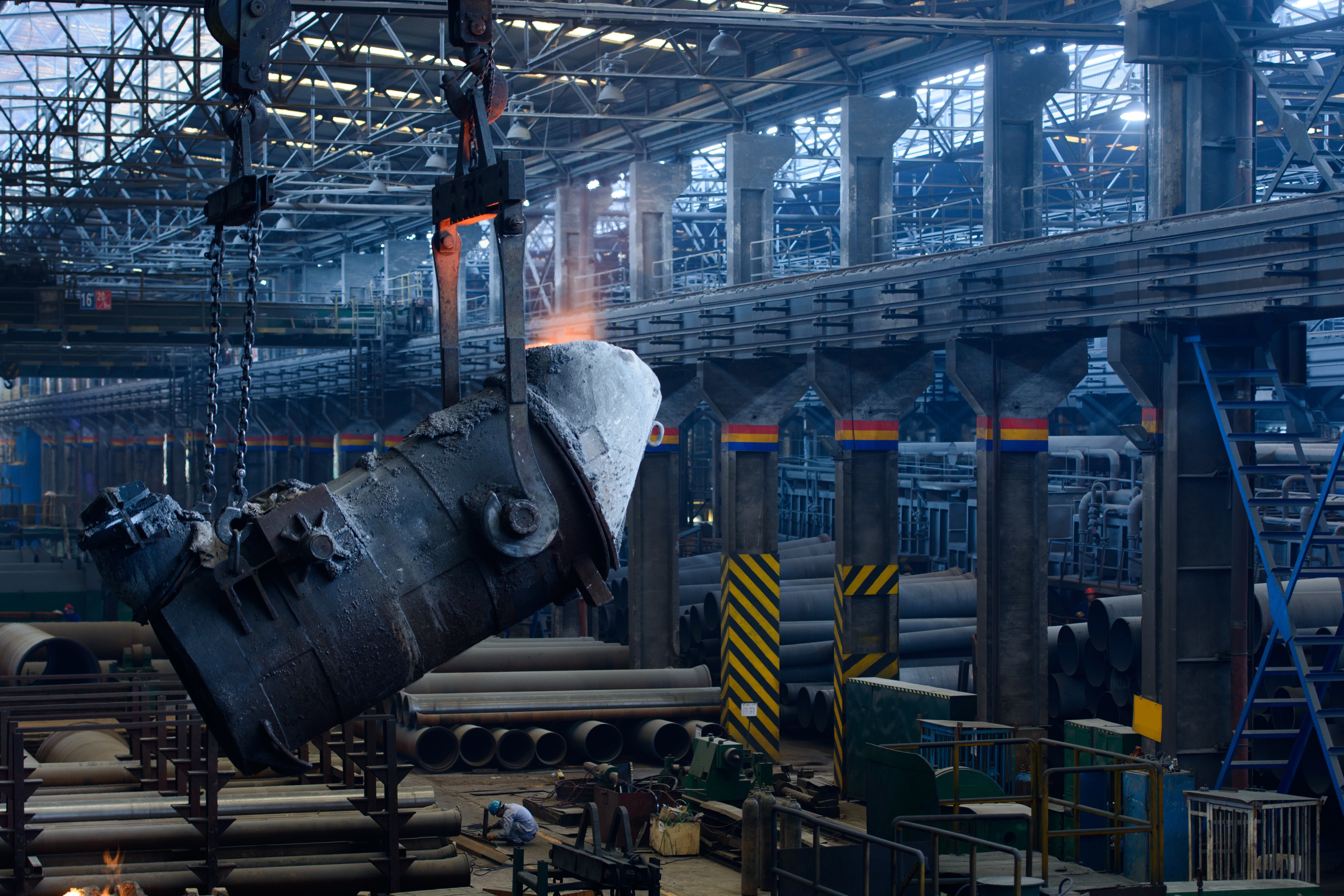 molten metal, casting, 5K, chains, machinery, HD Wallpaper