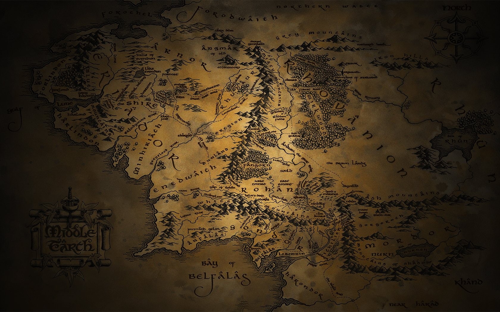 The Lord of the Rings, r, tolkien, j, map, s, Lord of the Rings, earth, 720P, middle, HD Wallpaper