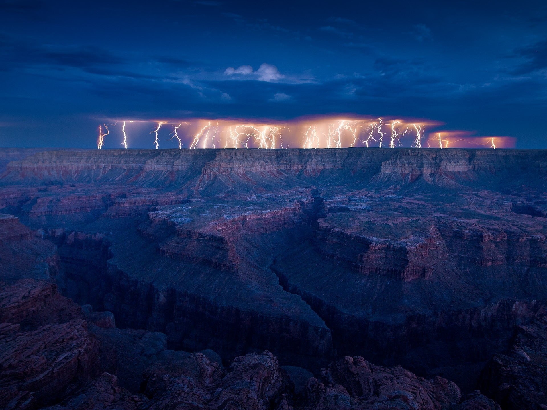 solid, beauty in nature, geology, scenics, non-urban scene, lightning, uSA, water, rock - Object, physical geography, fuel and Power Generation, rock formation, HD Wallpaper