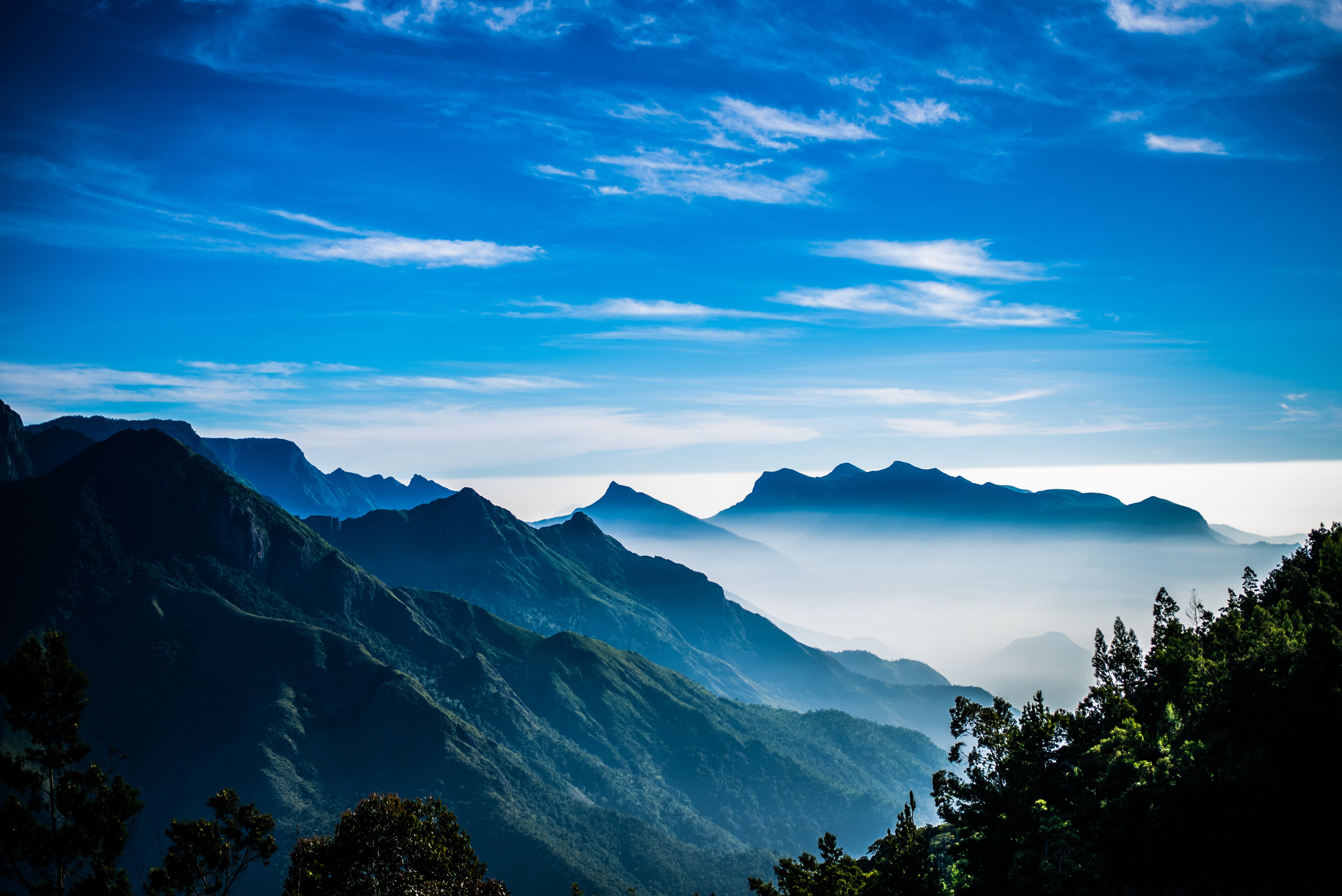 scenics, sunset, environment, nature, cloud - sky, sunrise, mountain Peak, plant, european Alps, idyllic, mountain Range, sky, tranquility, tree, sunlight, HD Wallpaper