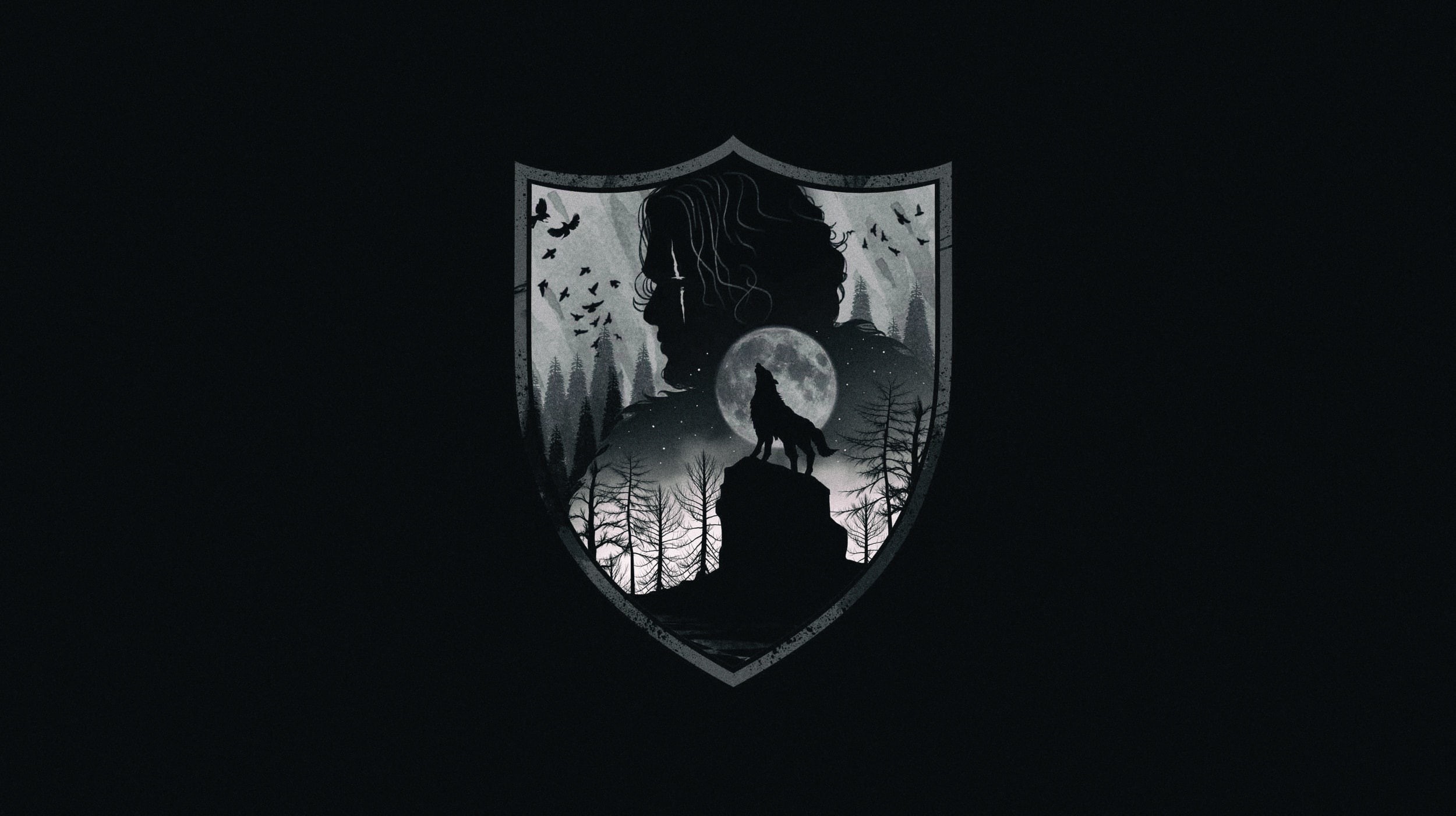 1080P, Vincenttrinidad, Minimalism, Background, by Vincent Trinidad, Vincent Trinidad, Direwolves’ house, House of Direwolves, Art, Game of Thrones, by Vincenttrinidad, HD Wallpaper