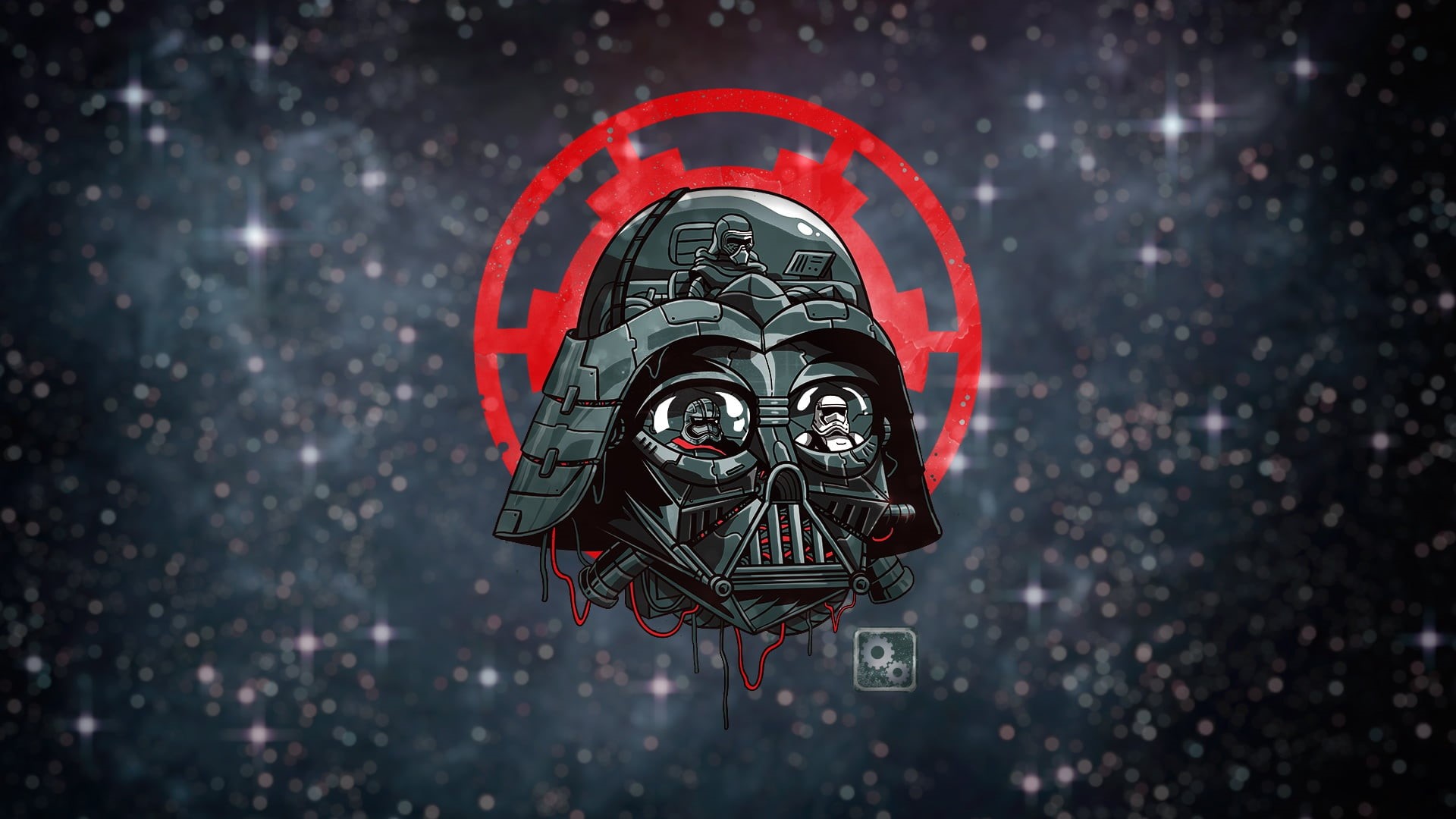 Art, Kylo Ren, Stormtroopers, Figure, Lord Vader, Star Wars, Minimalism, 1080P, Vincenttrinidad, by Vincenttrinidad, Darth Vader, Darth Machina, HD Wallpaper