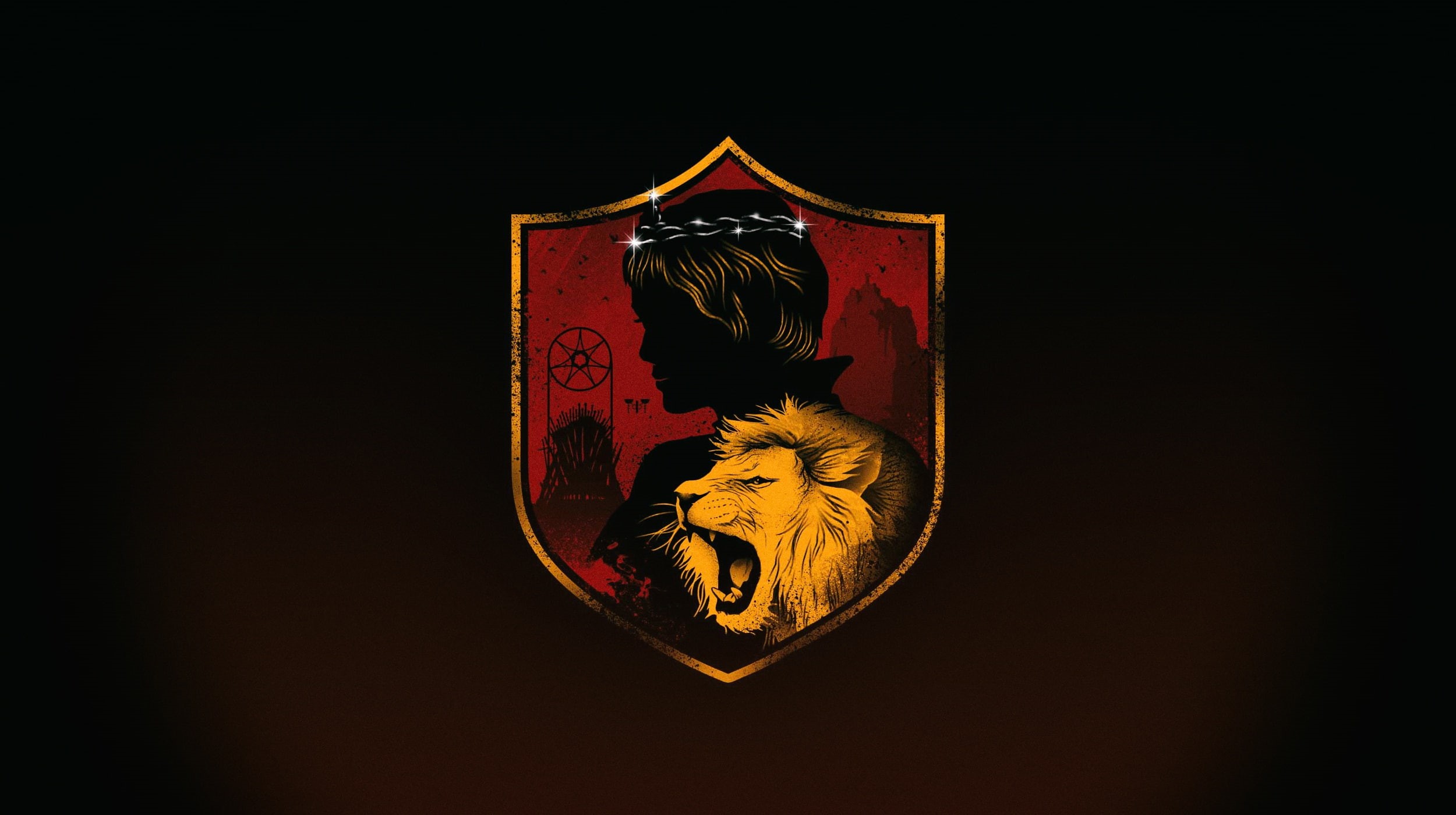 Art, Lion’s house crest, Minimalism, Background, House of Lions, Vincent Trinidad, Vincenttrinidad, Game of Thrones, by Vincent Trinidad, Lion’s house, HD Wallpaper