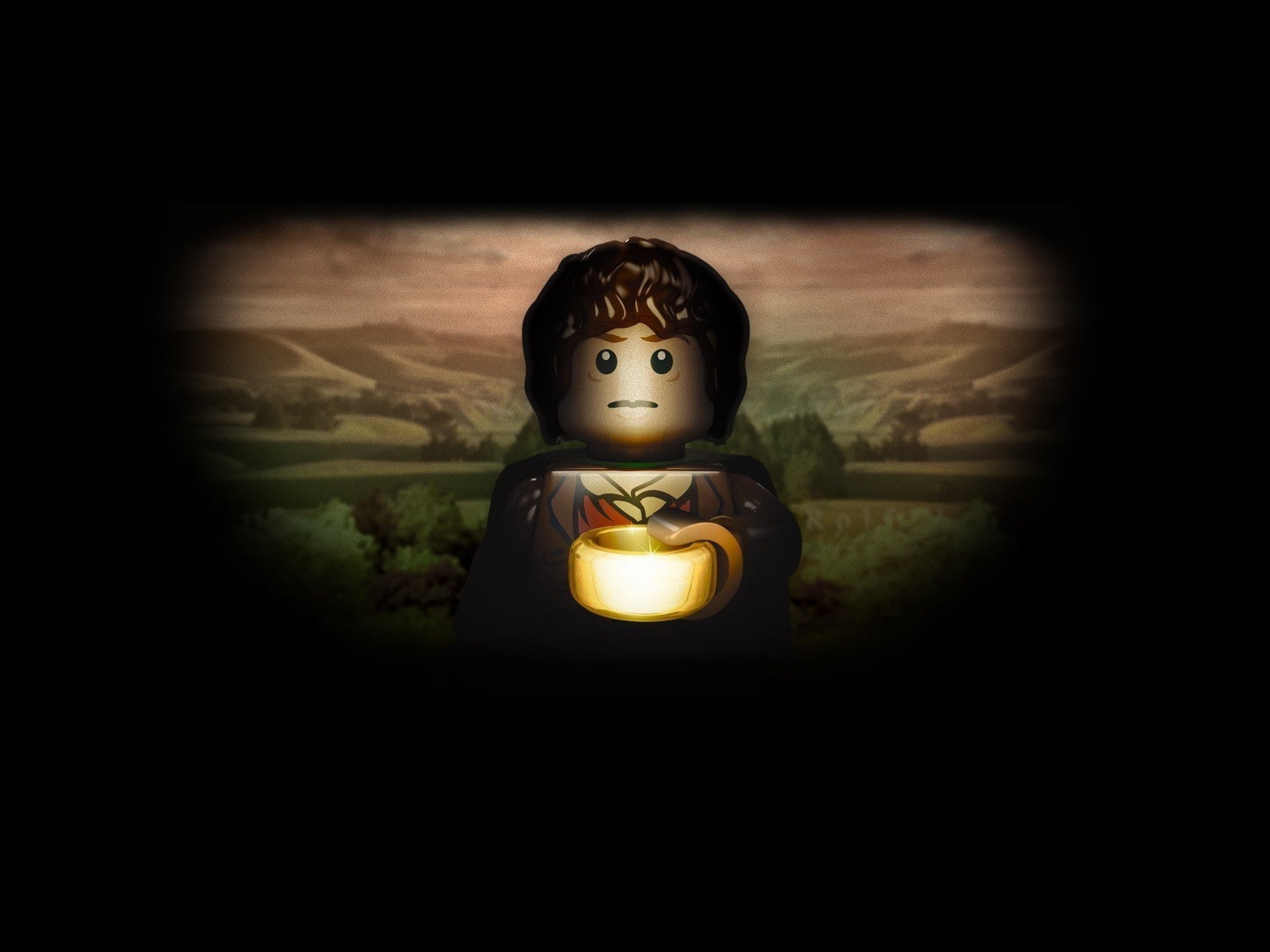 anthropomorphic, wood - material, toy, male likeness, robot, illuminated, no people, spooky, Lego, lighting equipment, 720P, black background, The Lord Of The Rings, HD Wallpaper