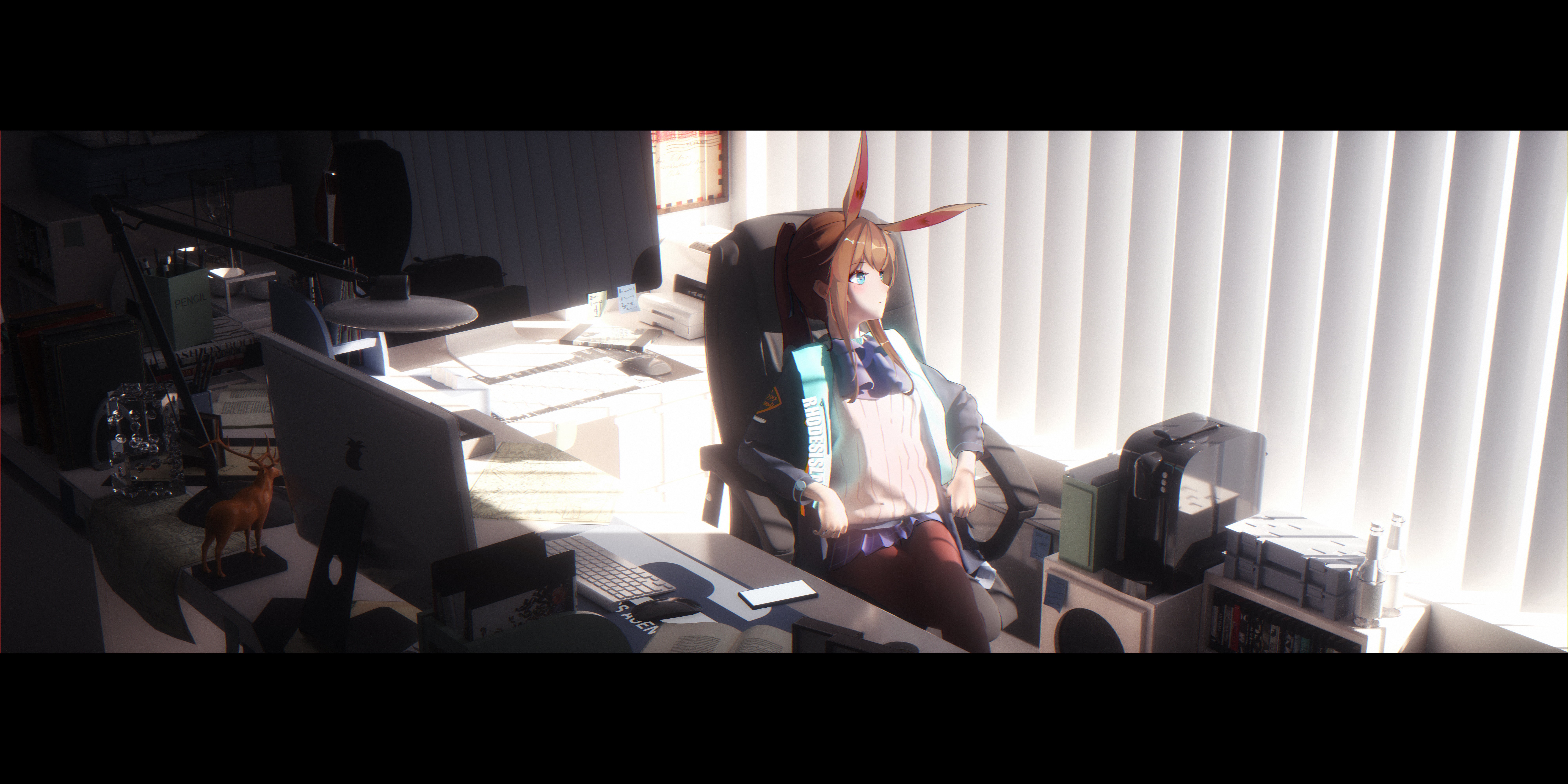 Bangeningmeng, anime, Arknights, anime girls, 8K, Amiya (Arknights), HD Wallpaper