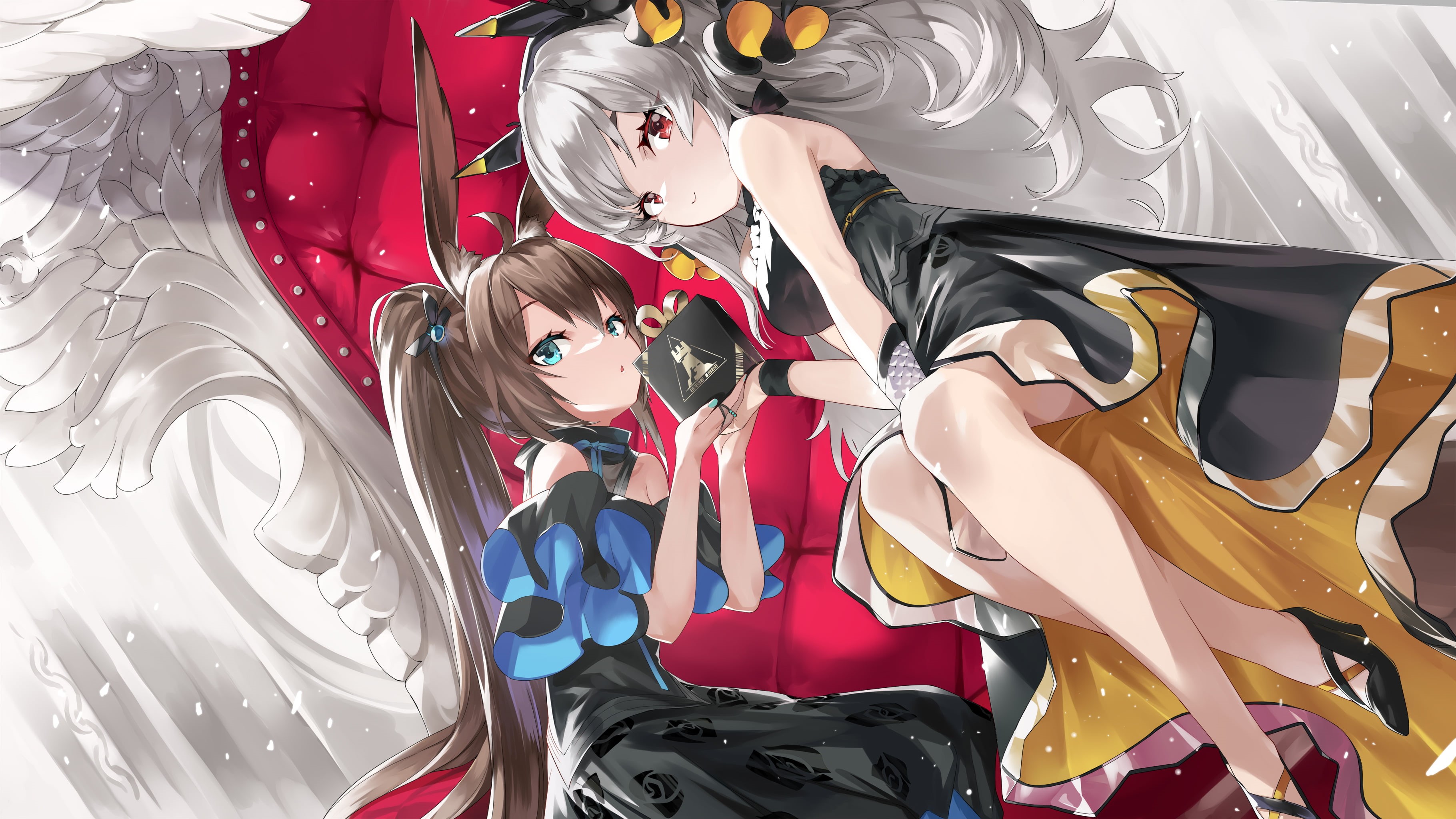 Amiya (Arknights), OHLAND, Weedy (Arknights), Arknights, anime, anime girls, 2K, HD Wallpaper