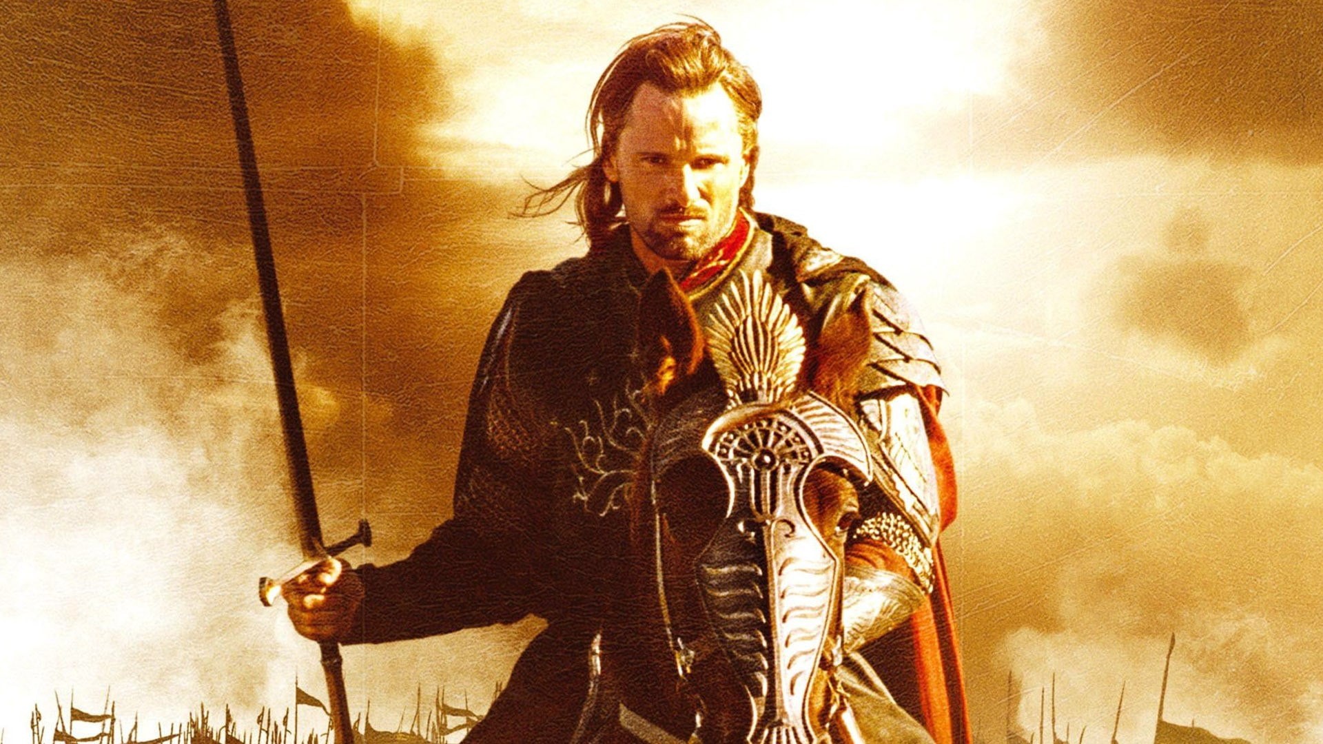 nature, standing, young adult, sunset, emotion, sky, front view, the lord of the rings the return of the king, weapon, one person, 1080P, portrait, adult, HD Wallpaper