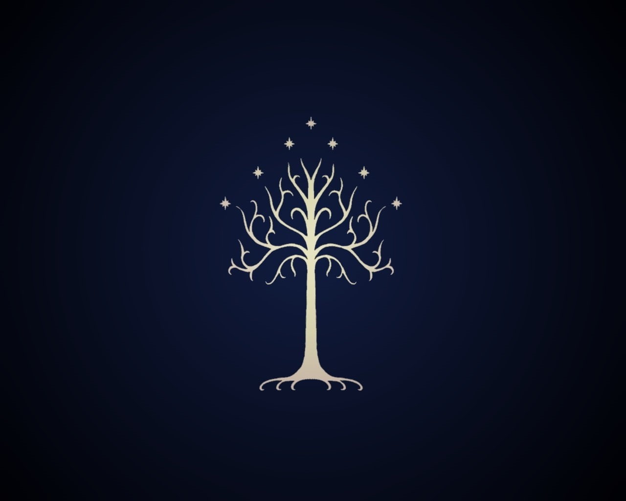 symbols, 720P, trees, sigils, blue background, The Lord of the Rings, Gondor, HD Wallpaper