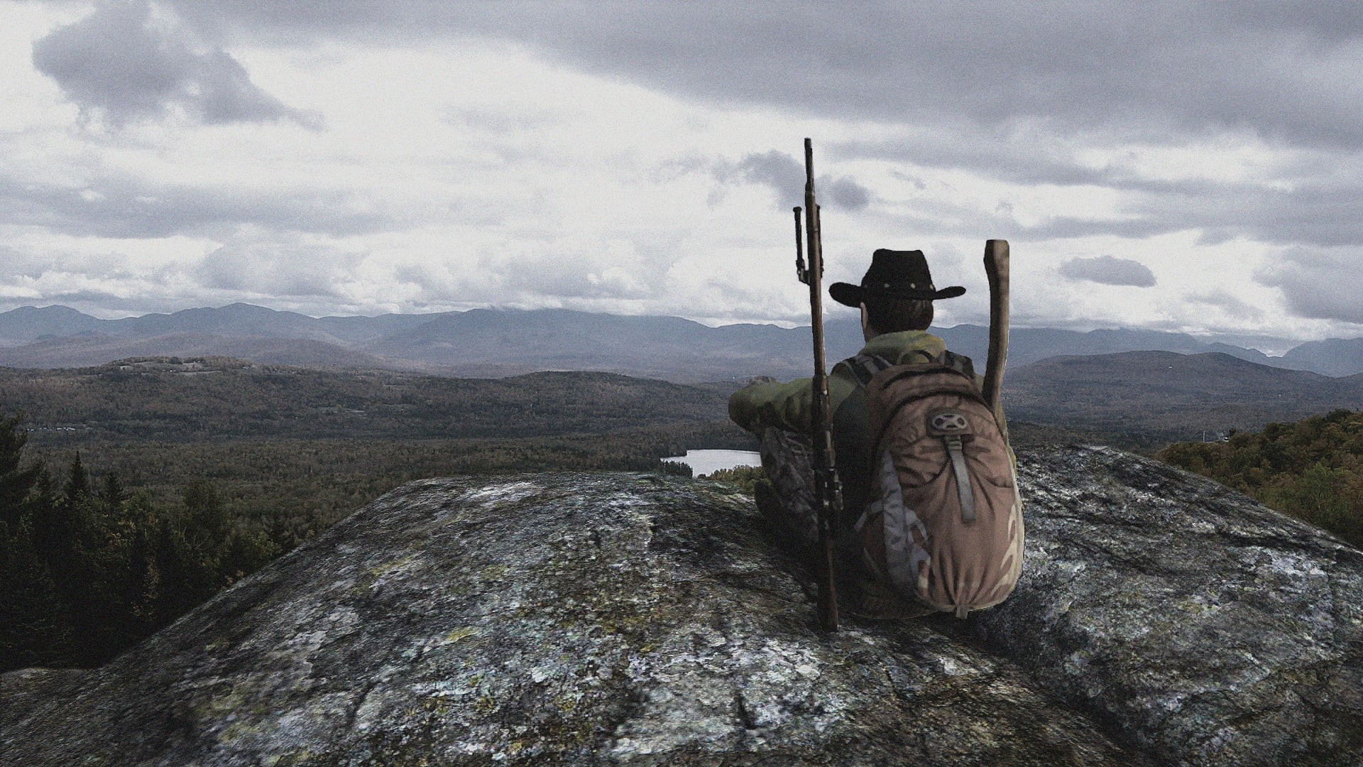 mountain, alone, landscape, no people, beauty in nature, non-urban scene, cross, 1080P, video games, transportation, sky, environment, cloud - sky, weapon, HD Wallpaper