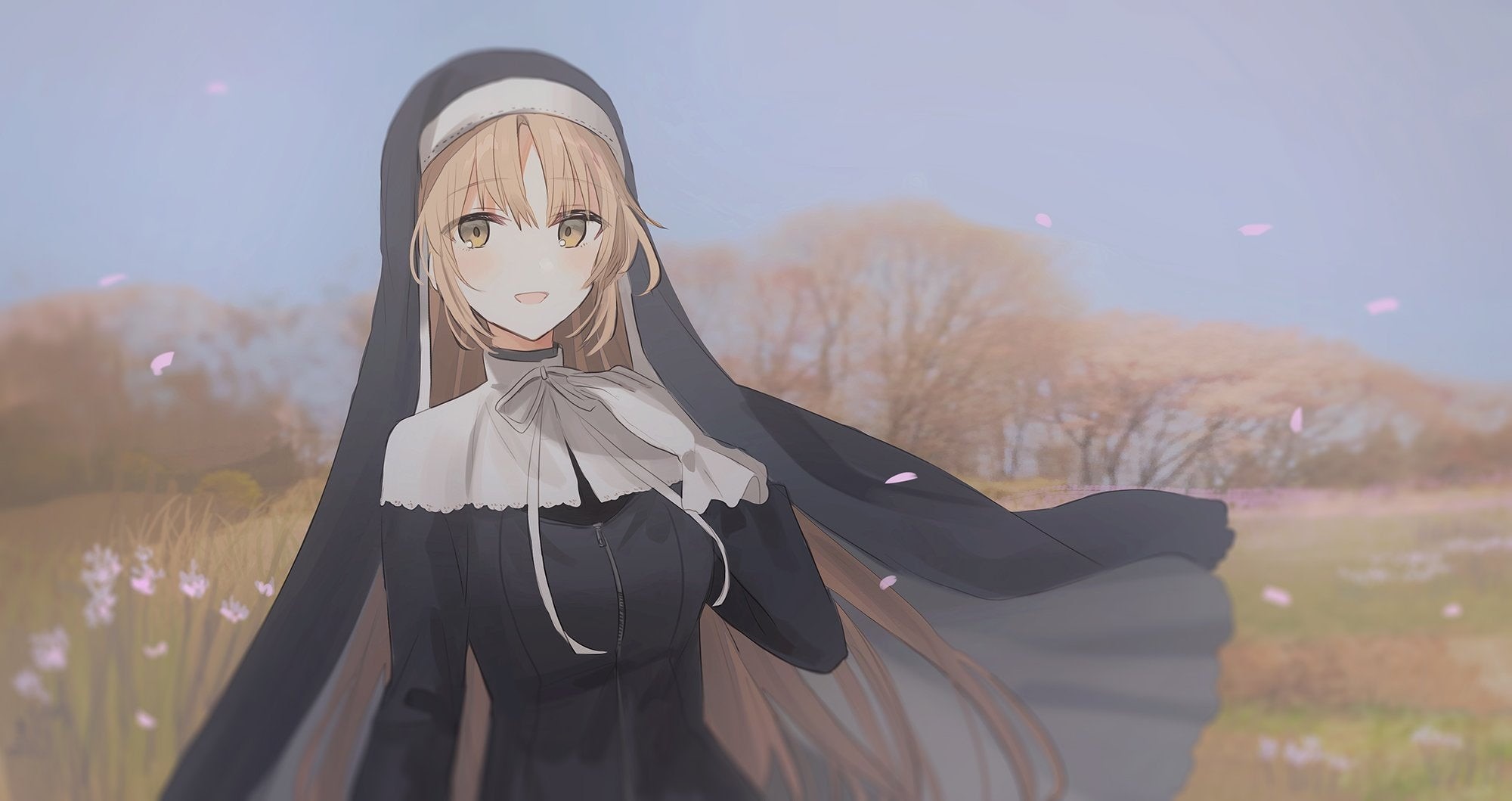 nun, blonde, 1080P, HD Wallpaper