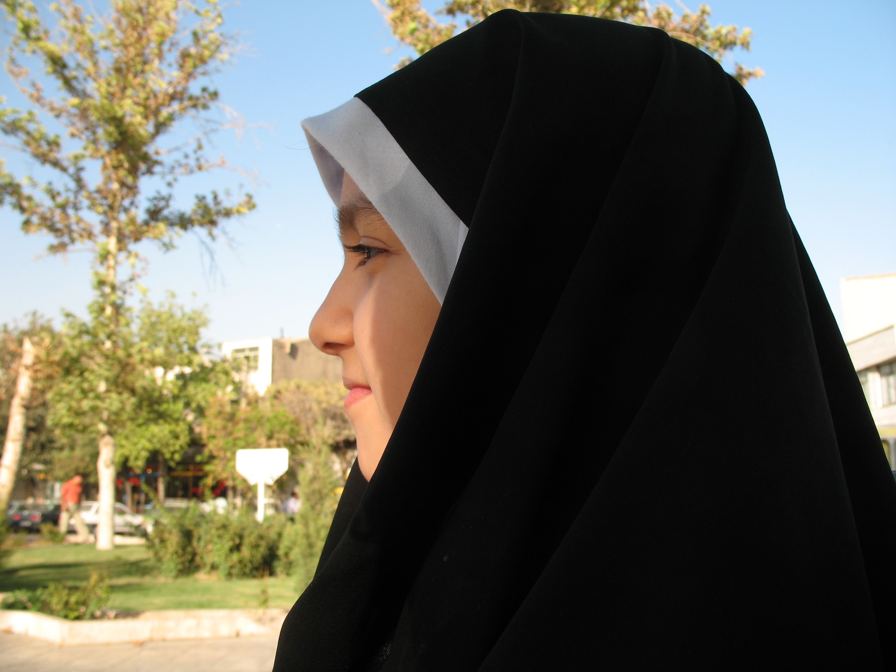 daughter, female, muslim, sky, hijab, outdoor, girl, contemplation, belief, nun, trees, nature, face, one person, park, pretty, headshot, lifestyles, young women, HD Wallpaper