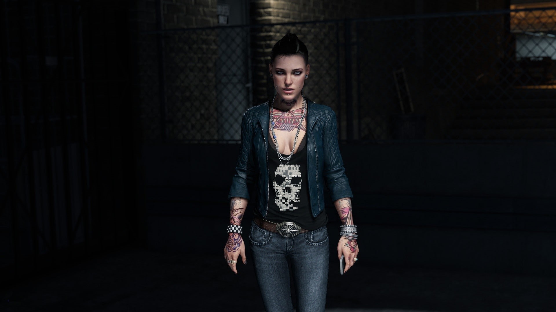 indoors, portrait, Clara Lille, looking at camera, 1080P, individuality, handsome, Watch Dogs, young adult, Piercing, cool attitude, adult, Short Hair, HD Wallpaper