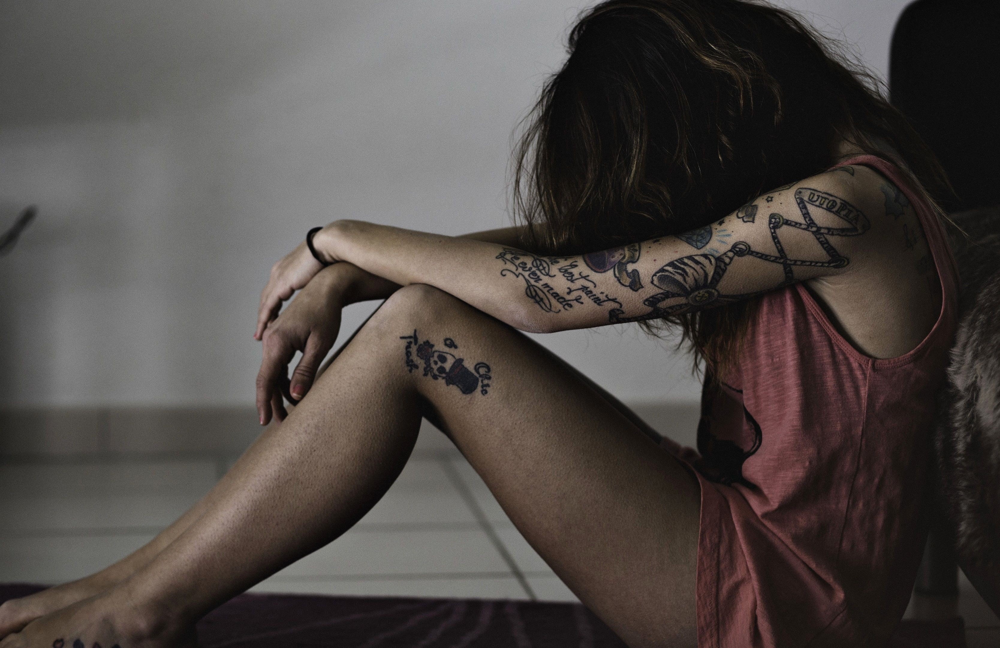 beauty, tattoo, one person, hair, hand, sitting, home interior, hairstyle, long hair, young adult, young women, lifestyles, human body part, 2K, women, HD Wallpaper