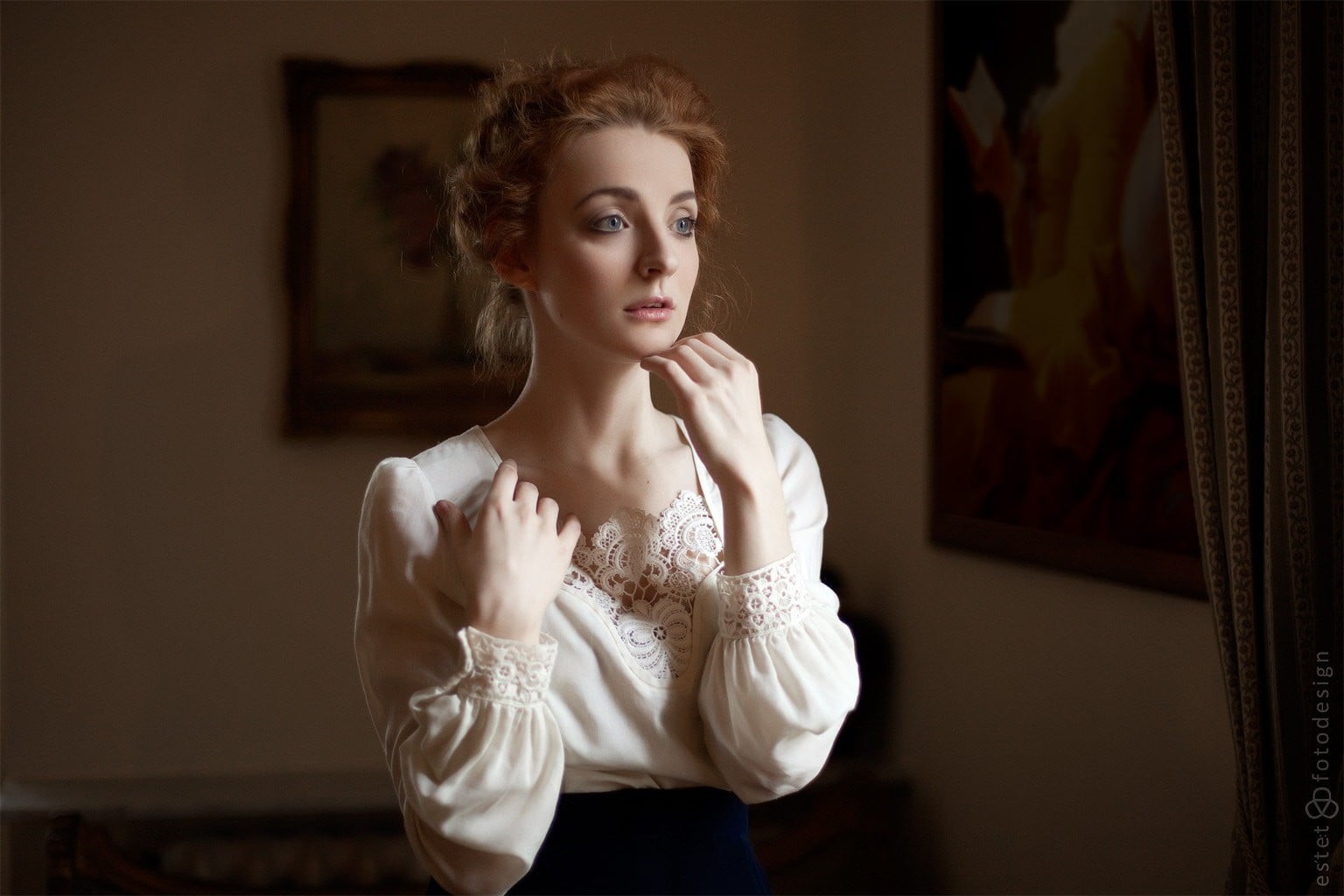 looking away, standing, Trid Estet, model, lifestyles, young women, adult, 500px, beautiful woman, focus on foreground, indoors, one person, portrait, young adult, HD Wallpaper