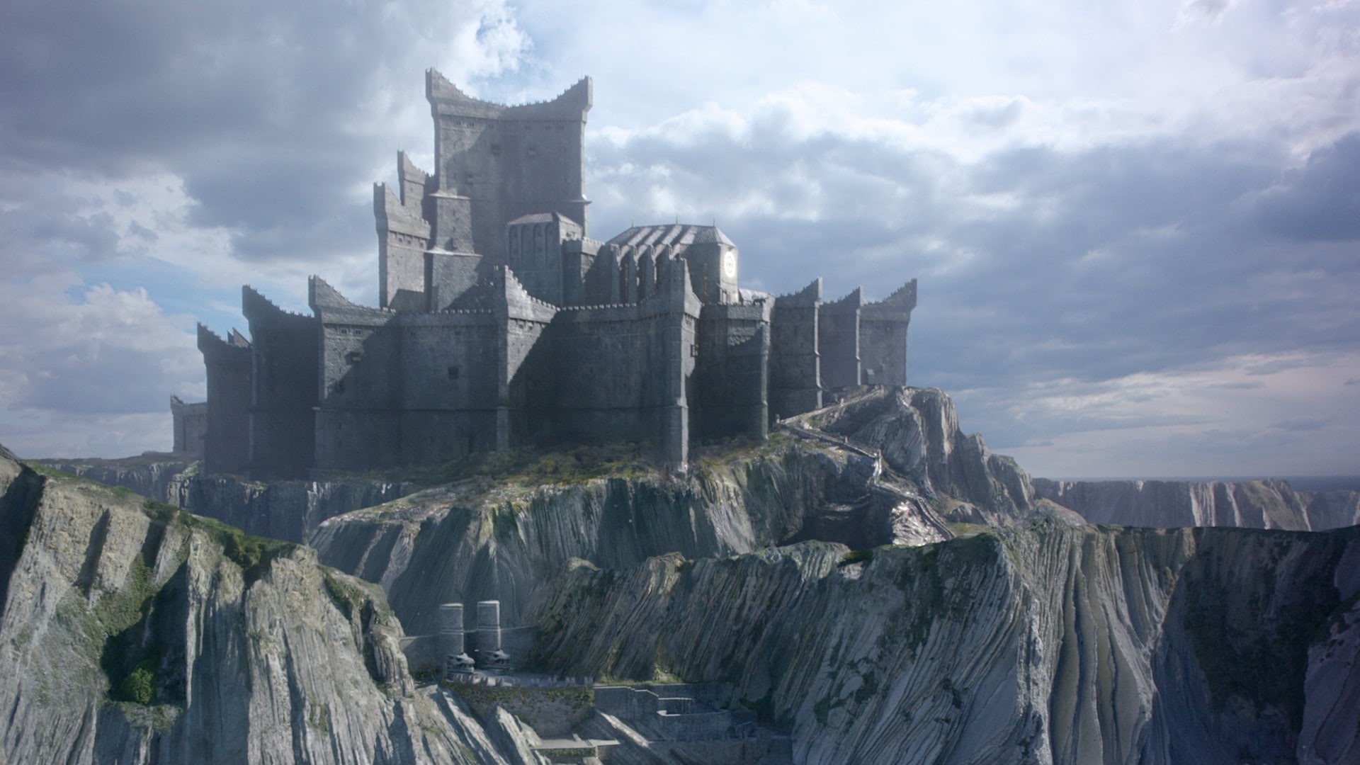1080P, fortress, Game Of Thrones 7, castle, mountains, Dragonstone, HD Wallpaper