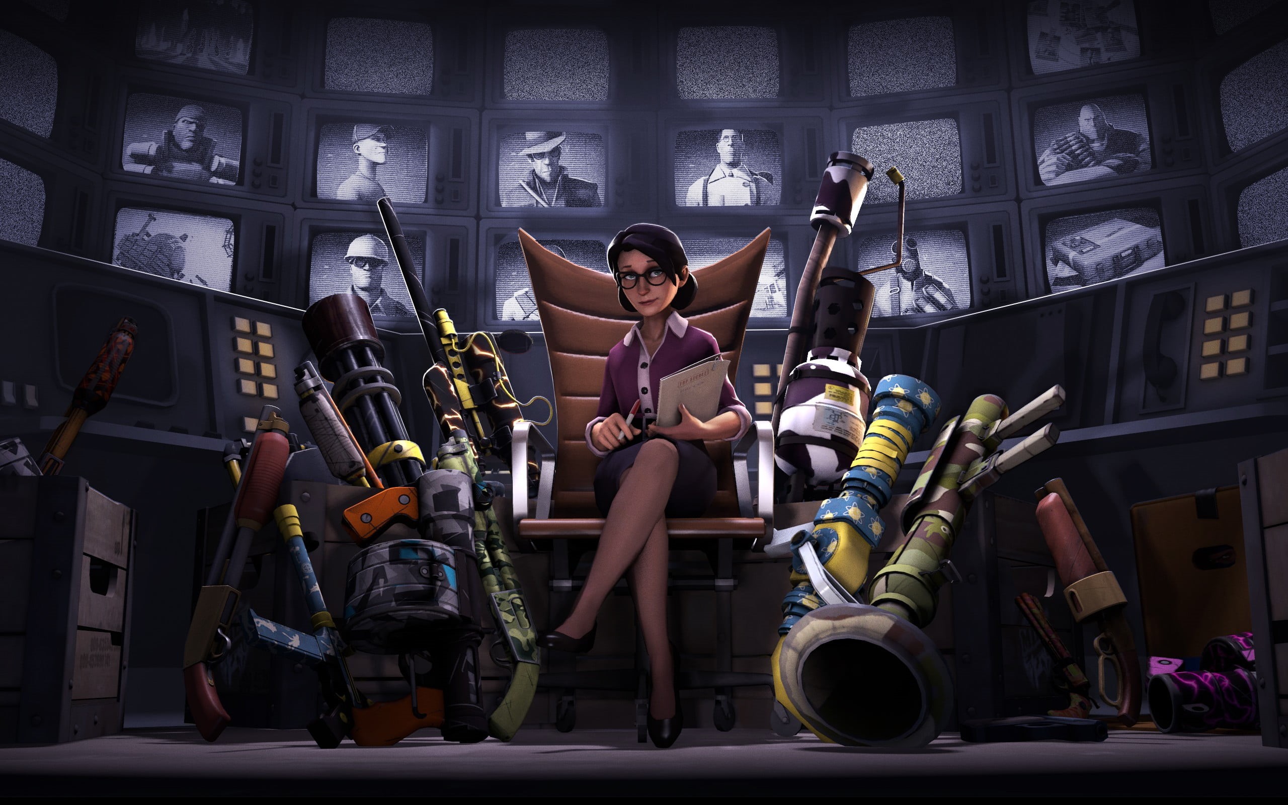 family, boys, animated, full length, 2K, pre-adolescent child, human arm, Team Fortress 2, women, black, males, indoors, illustration, real people, lifestyles, HD Wallpaper