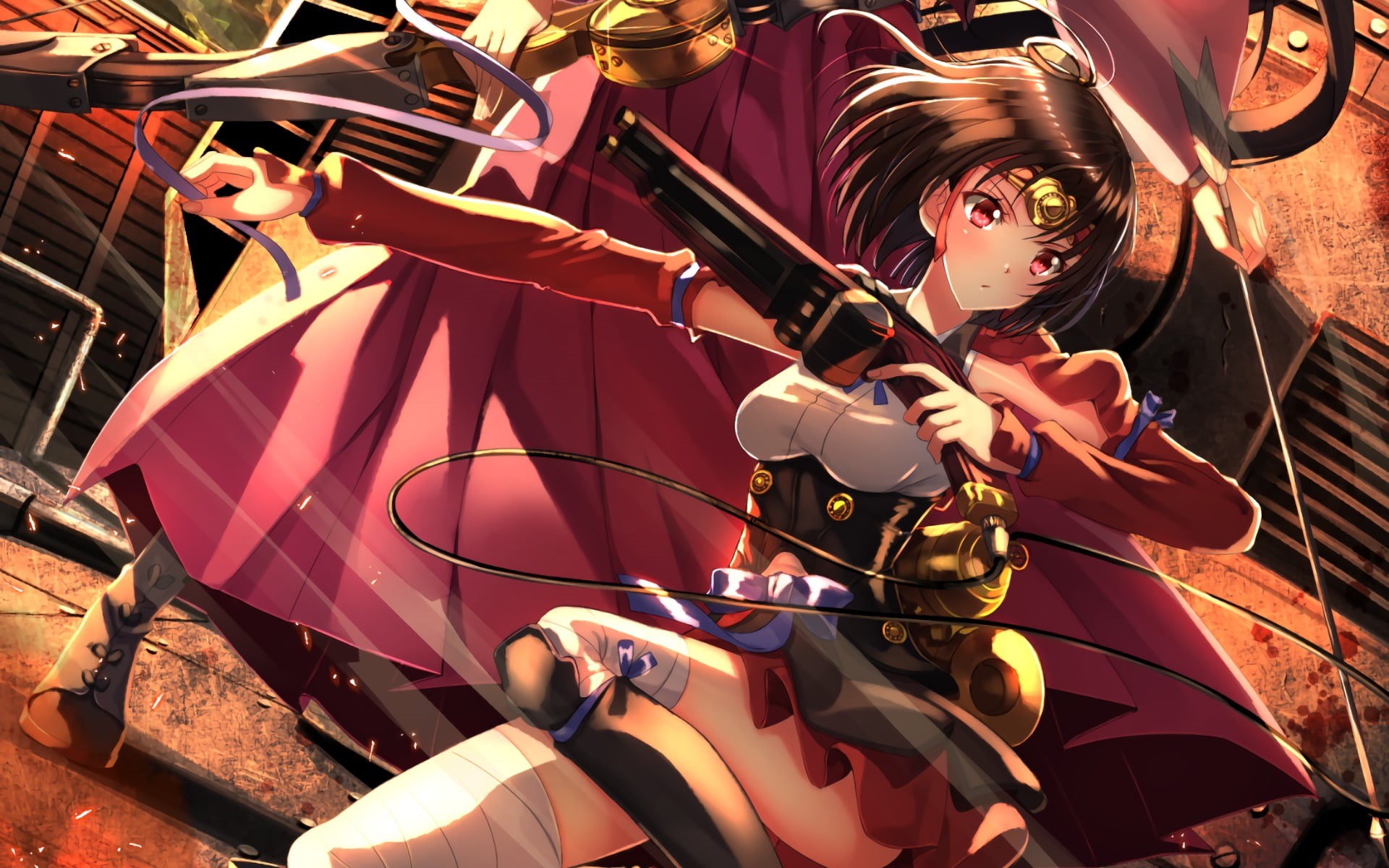 female likeness, human representation, outdoors, Mumei, large group of objects, Kabaneri of the Iron Fortress, festival, arts culture and entertainment, HD Wallpaper