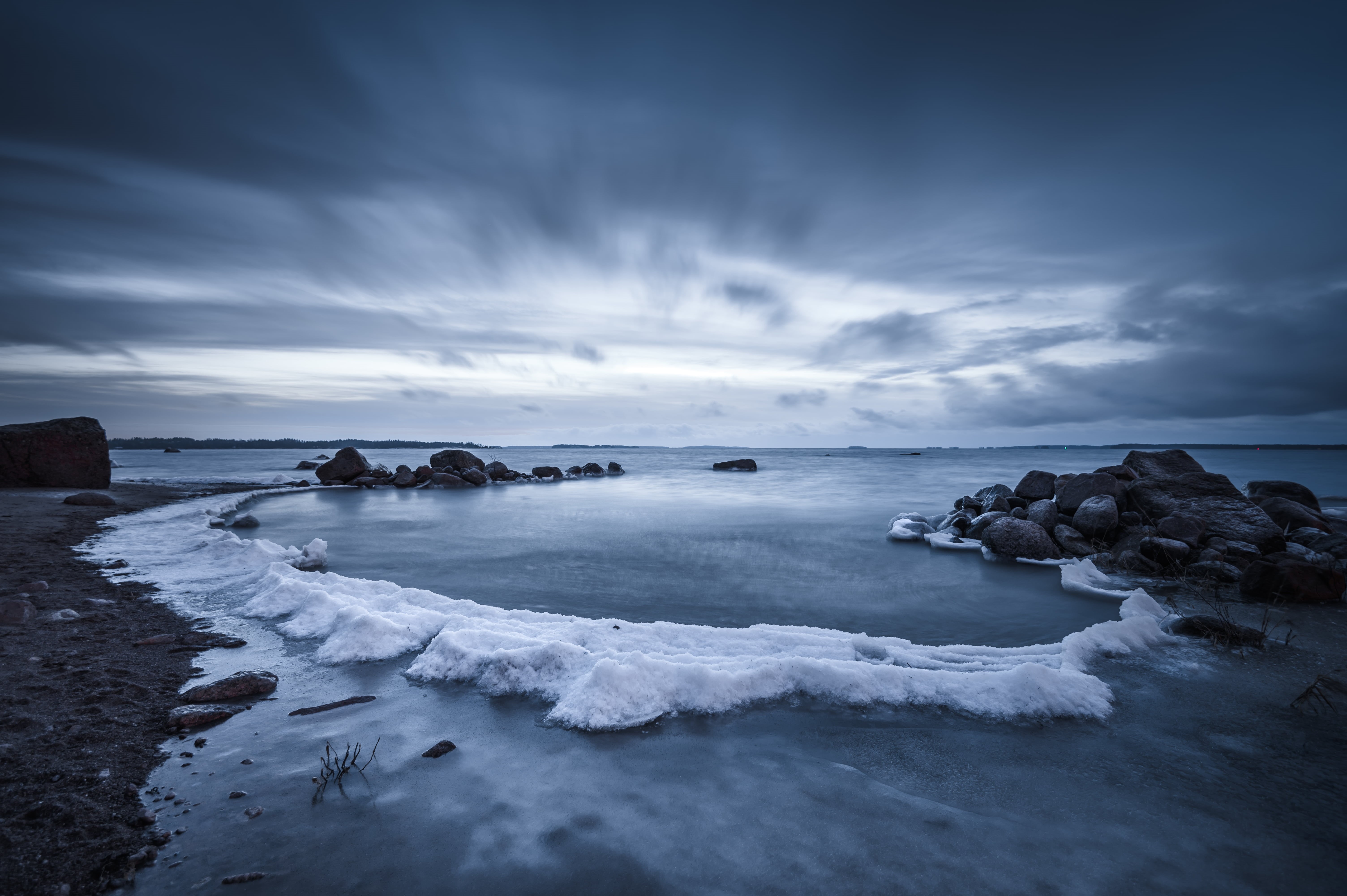 water, morning, gray, sky, dusk, nikon  d600, kotka, rock - Object, outdoors, body, scenics, nature, 35mm, sunset, winter, iceland, formation, outdoor, HD Wallpaper