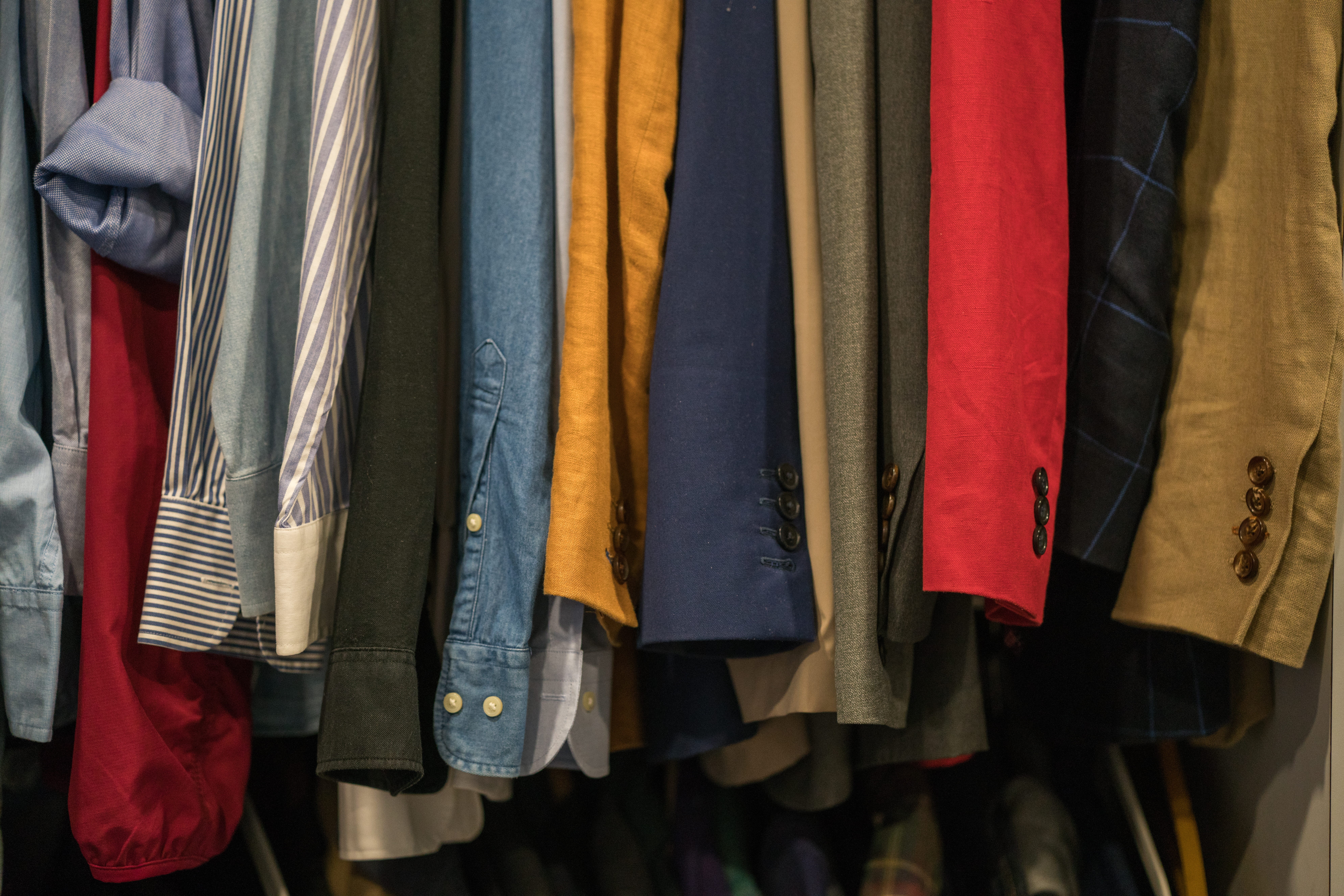clothing, outerwear, outfit, side by side, retail display, consumerism, cloth, apparel, assorted, clothes, hanging, garment, day, stock, wear, variety, HD Wallpaper