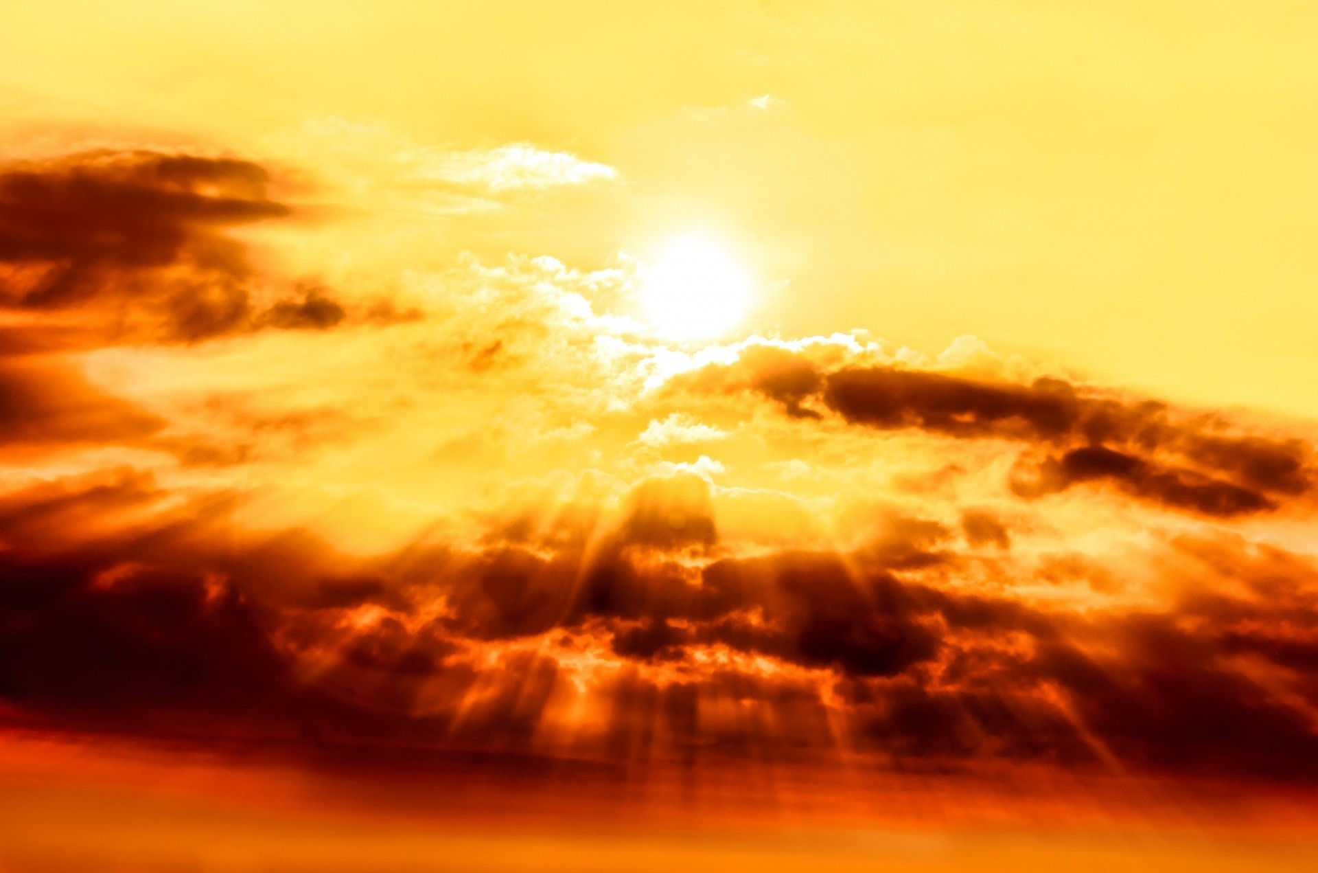 backgrounds, dramatic sky, cloudy, orange, abstract, tranquility, cloudscape, summer spring, brightly lit, vibrant color, outdoors, autumn, cloud - sky, HD Wallpaper