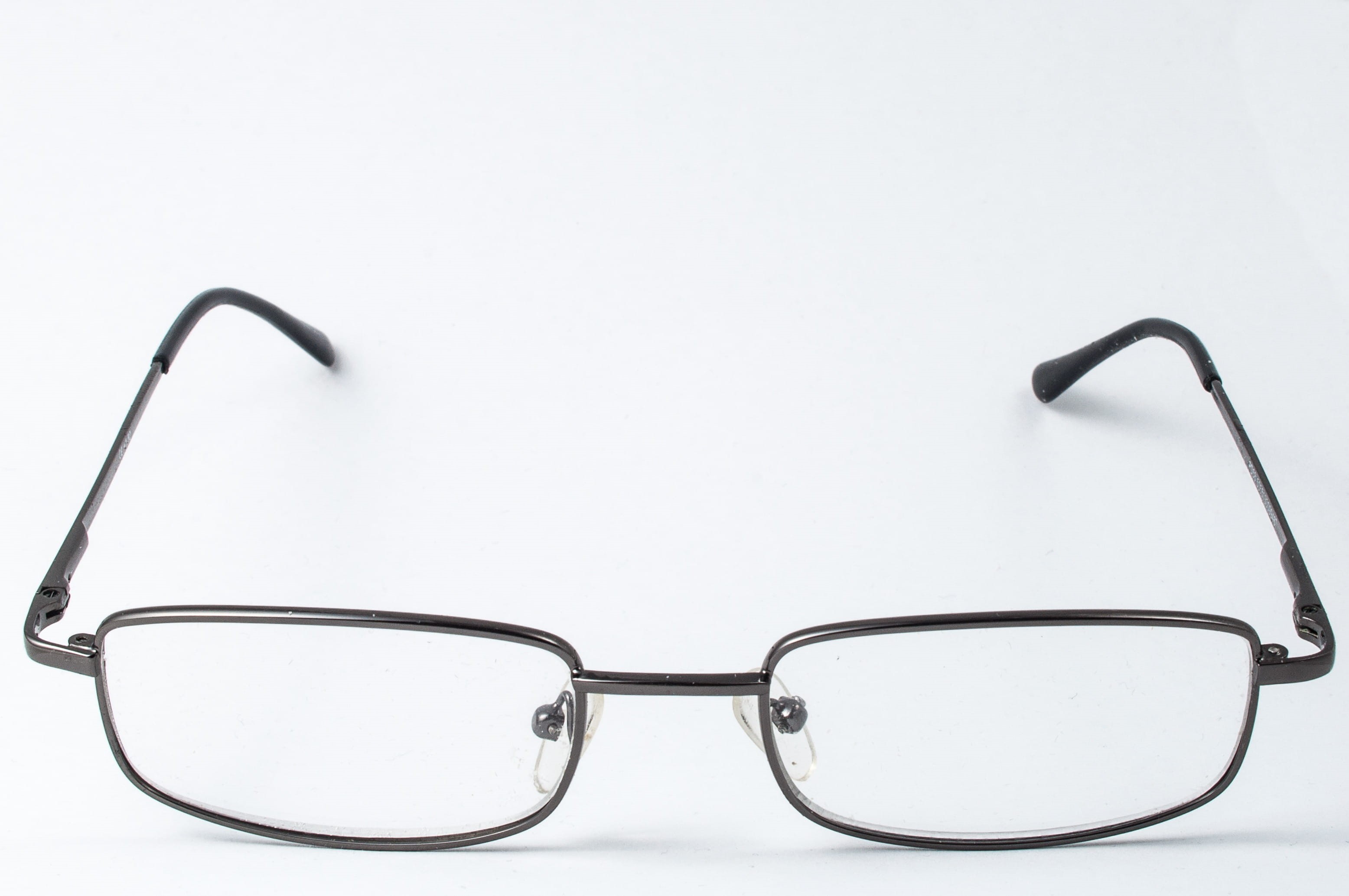 cut out, close-up, copy space, transparent, single Object, black, glass - material, glasses, still life, 2K, eyeglasses, personal Accessory, white color, HD Wallpaper