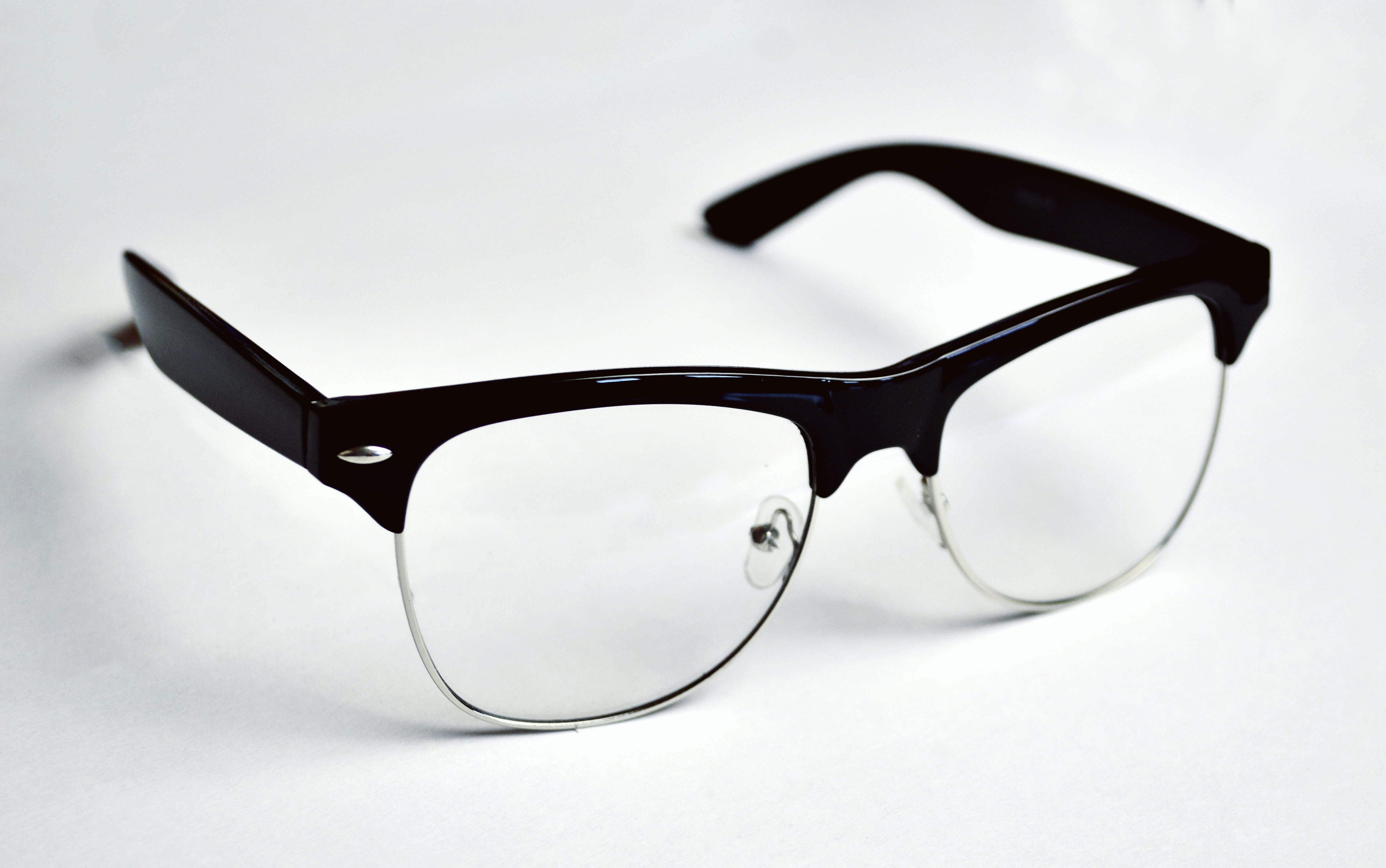 horn rimmed glasses, frames, elegance, framed, plastic, close-up, luxury, reading, black and white, personal accessory, white background, cut out, eyesight, HD Wallpaper