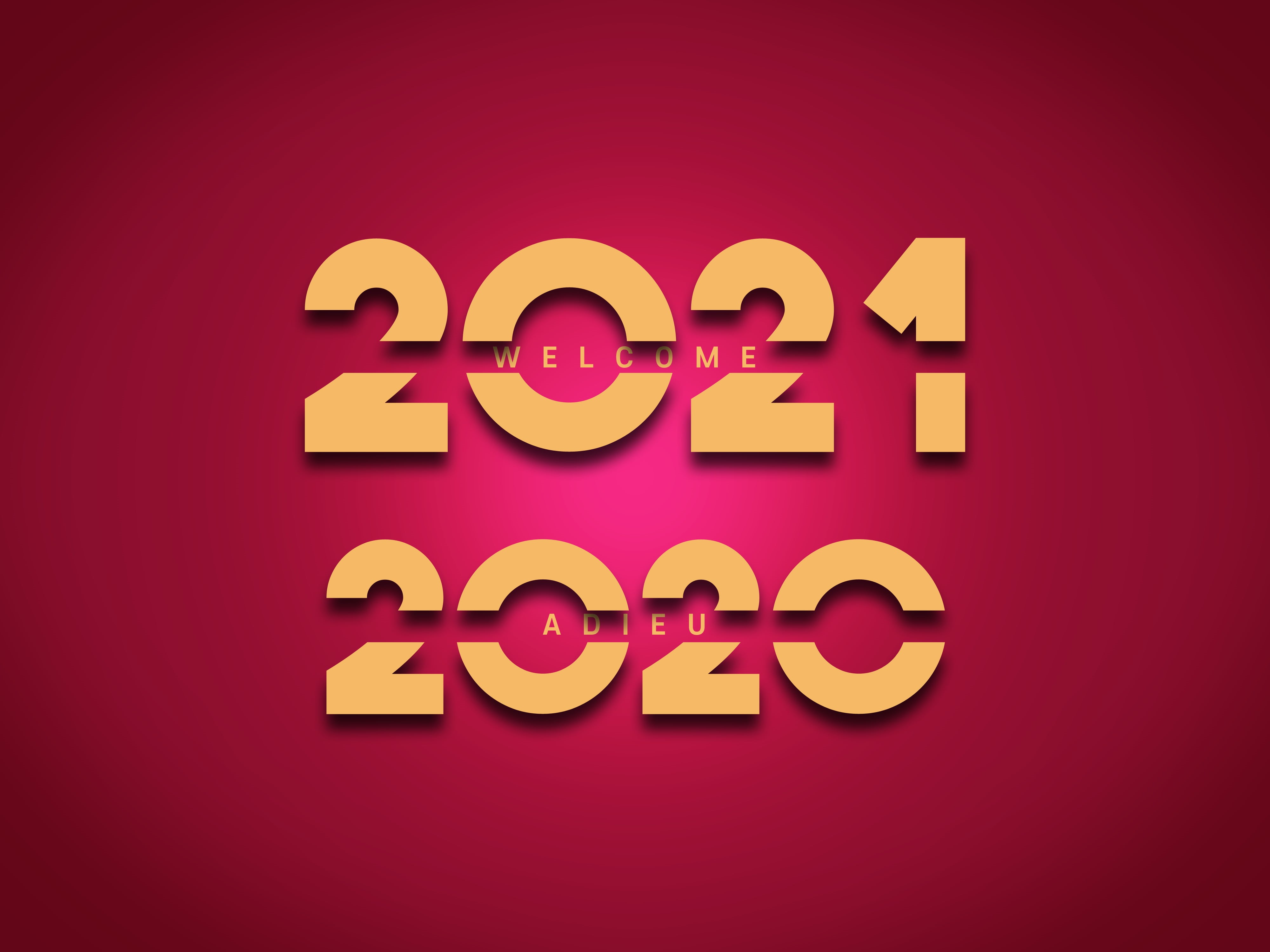 2021, 2021 happy new year, 4K, HD Wallpaper