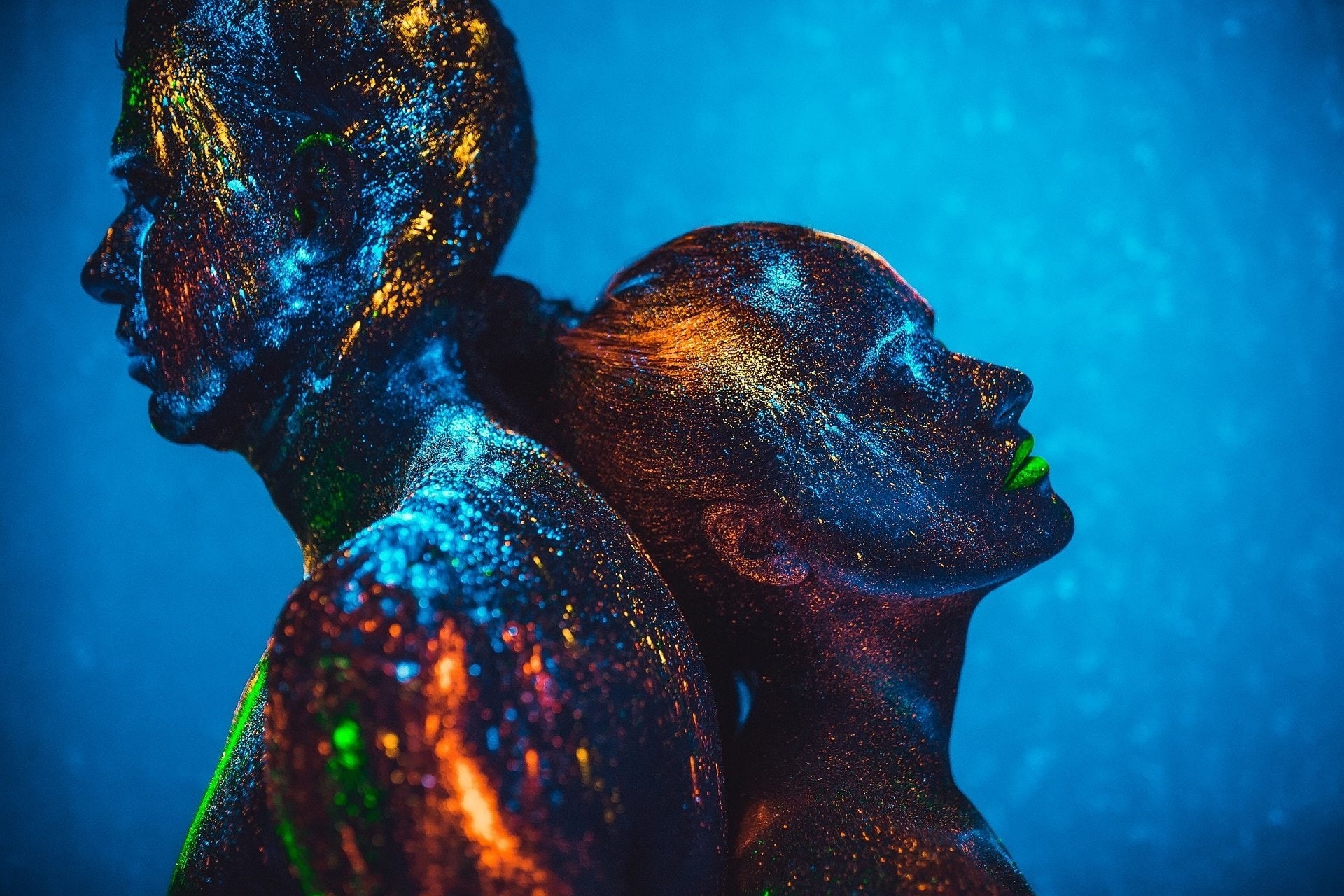 Head, Fluorescent, Face, Photography, 1080P, People, HD Wallpaper