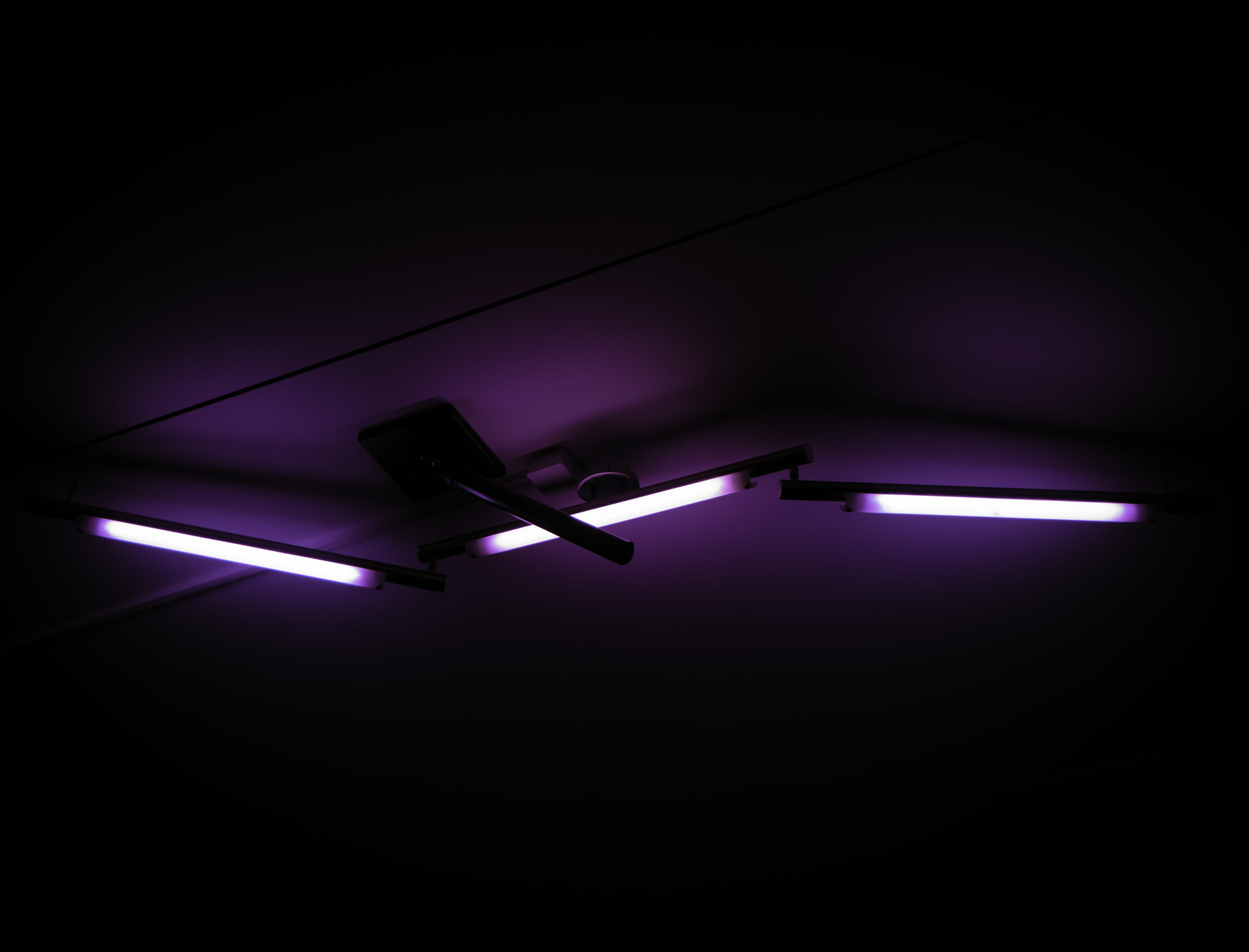 stage - performance space, light - natural phenomenon, led, electricity, shadow, three, night, stage, 4K, lights, violet, indoors, nightclub, technology, HD Wallpaper