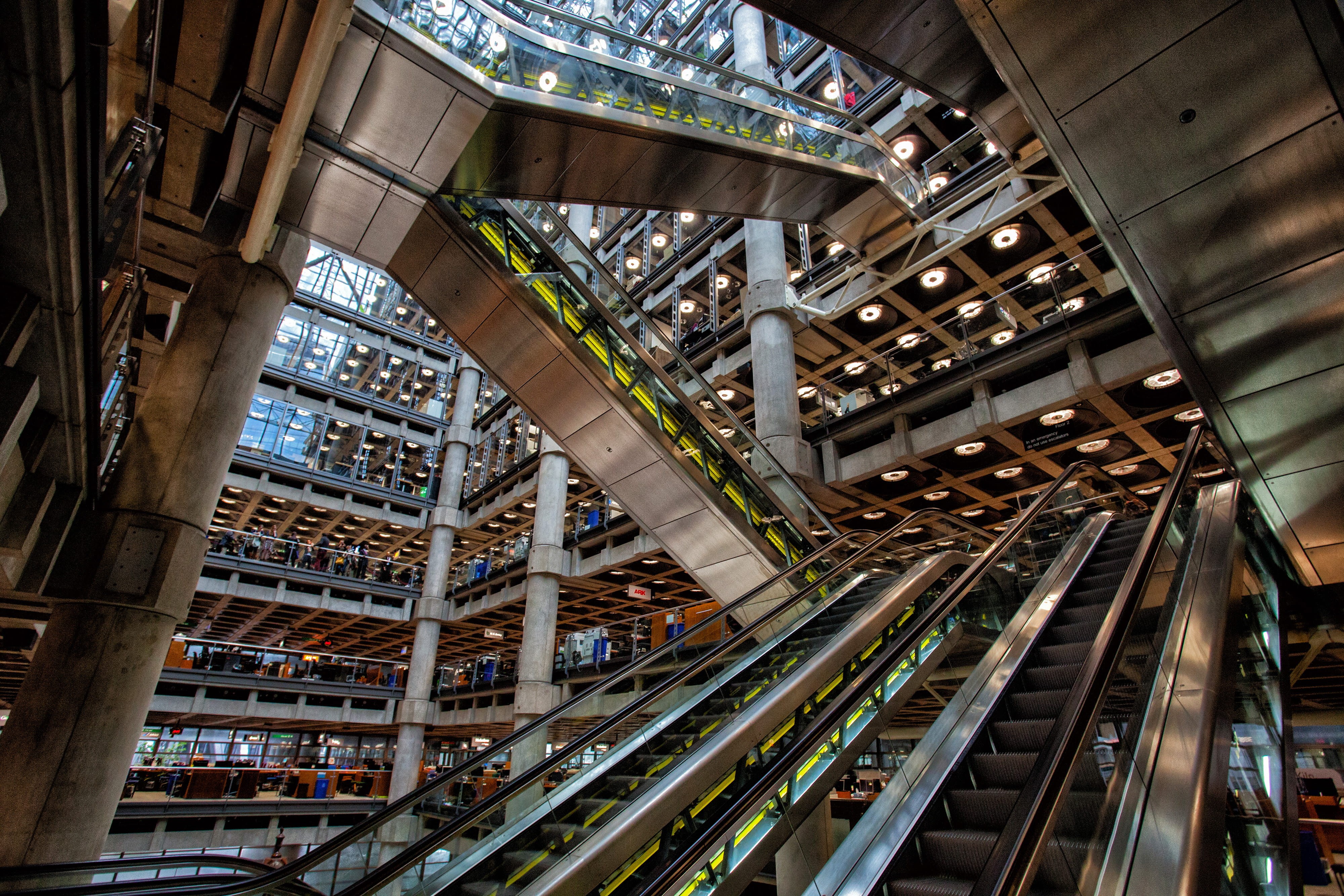 factory, transportation, industry, business, mode of transportation, london, no People, city, built Structure, indoors, shot, Interior, Lloyds of London, HD Wallpaper