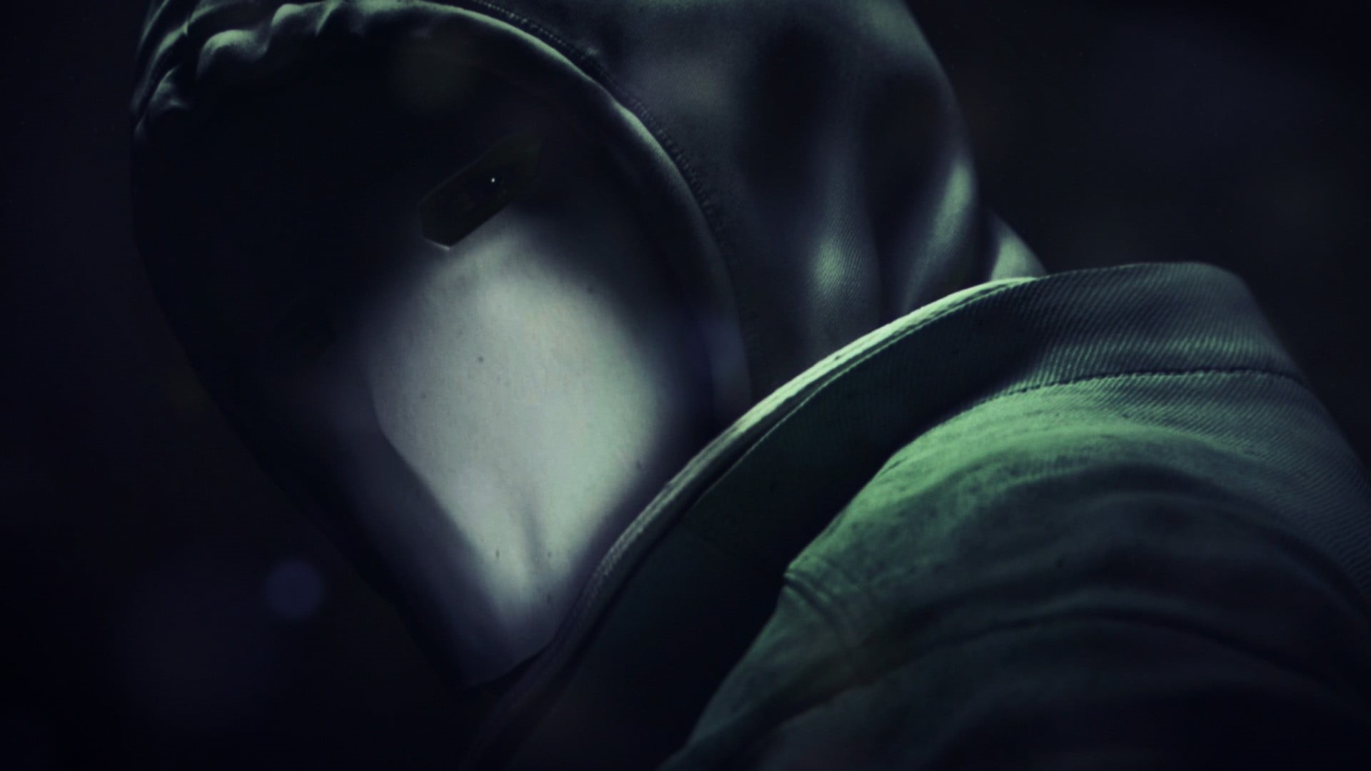 contemplation, hood, headshot, mask, one person, casual clothing, indoors, studio shot, white, Rainbow Six: Siege, human face, lifestyles, hoods, men, adult, HD Wallpaper