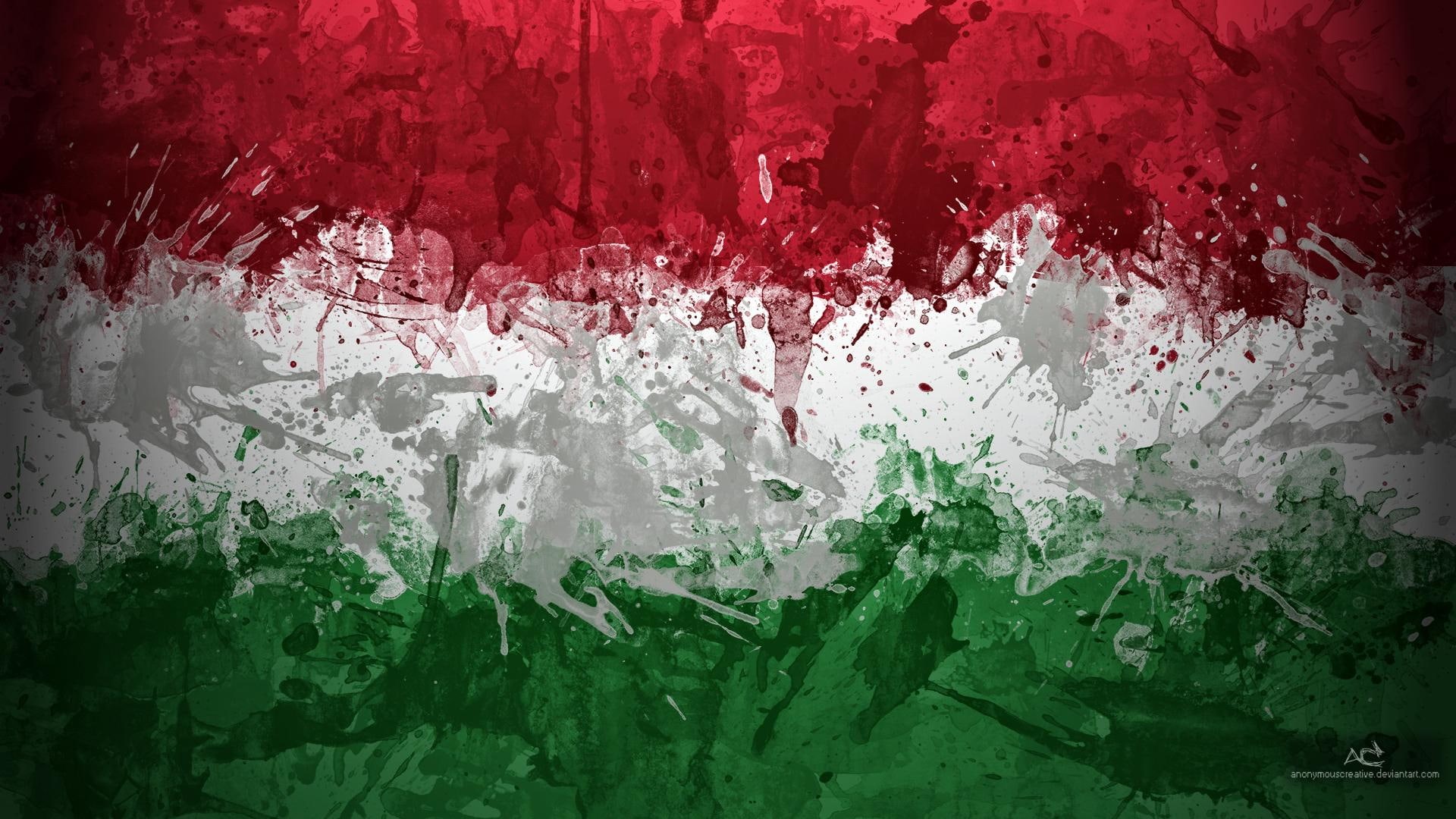striped, flag, world cup, hungarian, red, horizontal, cup, hungarian flag, white, world, green, world cup 2014, 1080P, HD Wallpaper