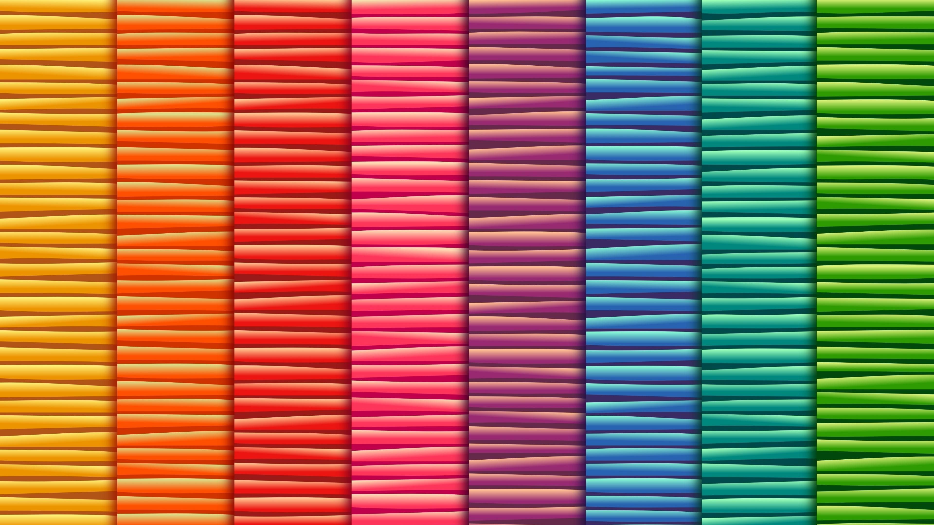 4K, texture, horizontal, colorful, stripes, colors, HD Wallpaper