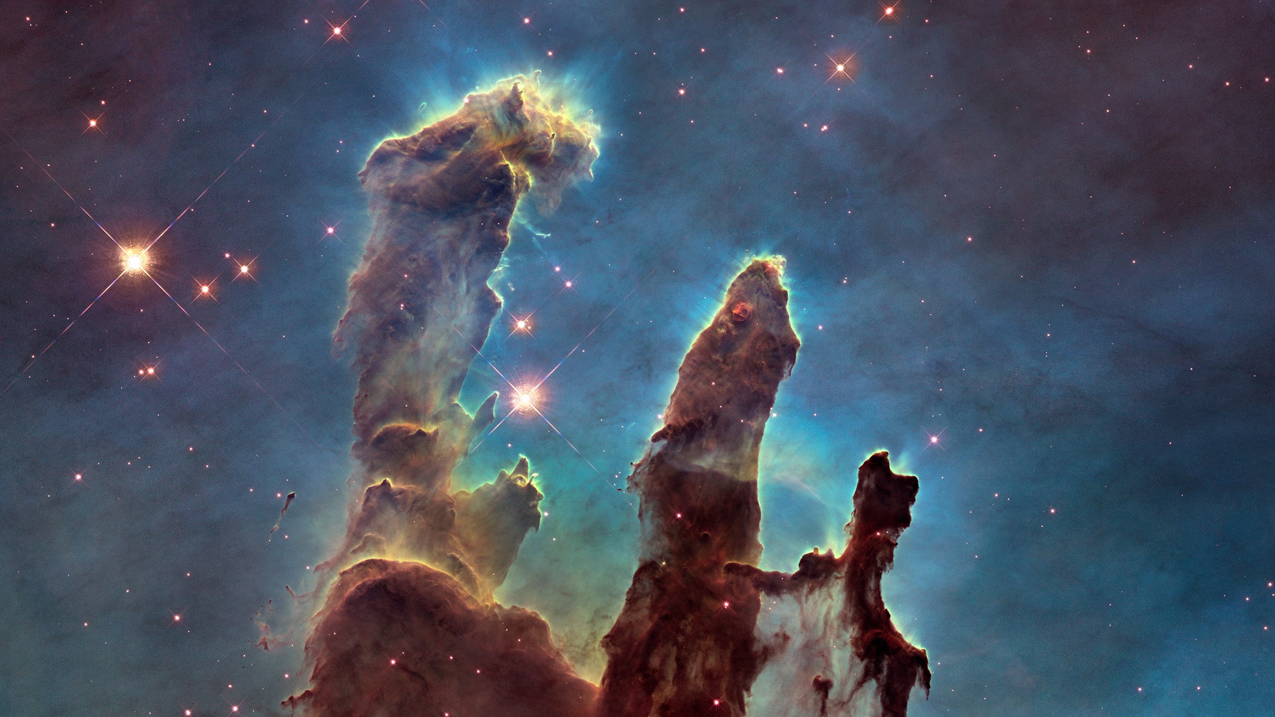 stars, nebula, Pillars Of Creation, space, 2K, HD Wallpaper