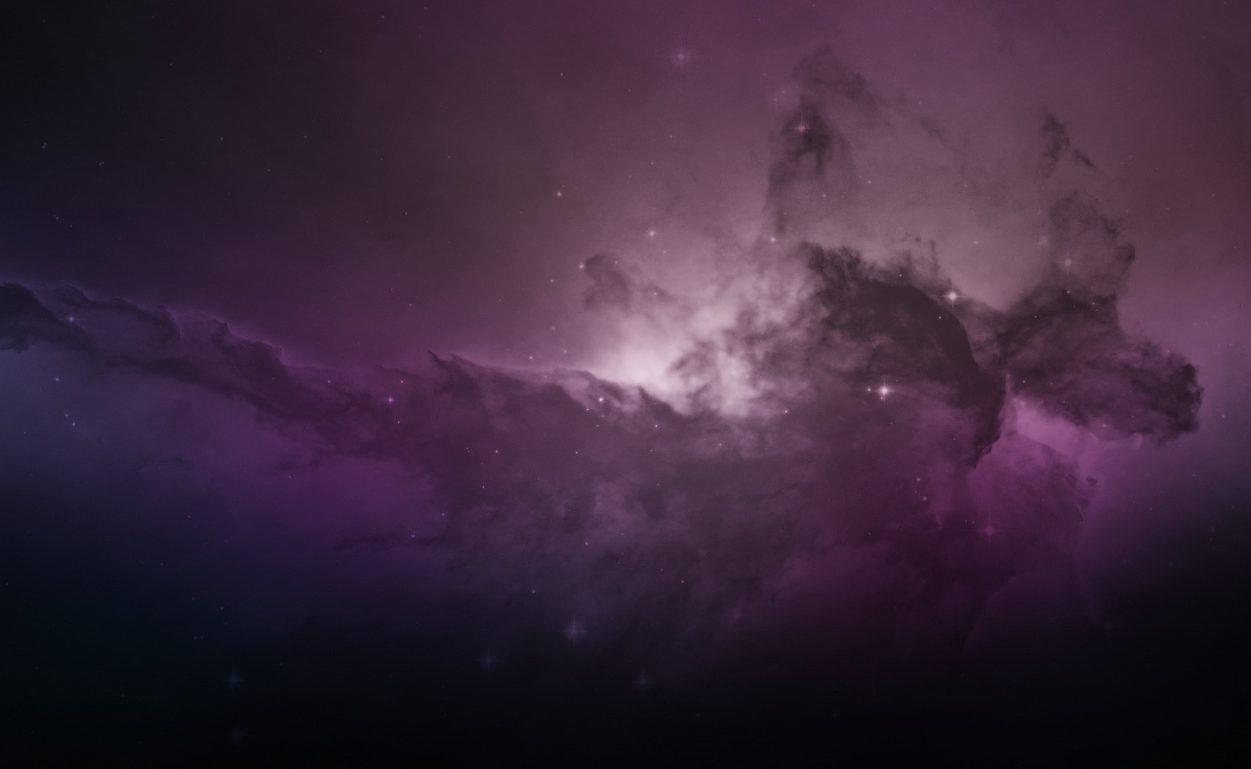 Nebula, storm, beauty in nature, scenics - nature, nature, purple, star - space, backgrounds, astronomy, cloud - sky, thunderstorm, outdoors, 2K, meteorology, HD Wallpaper