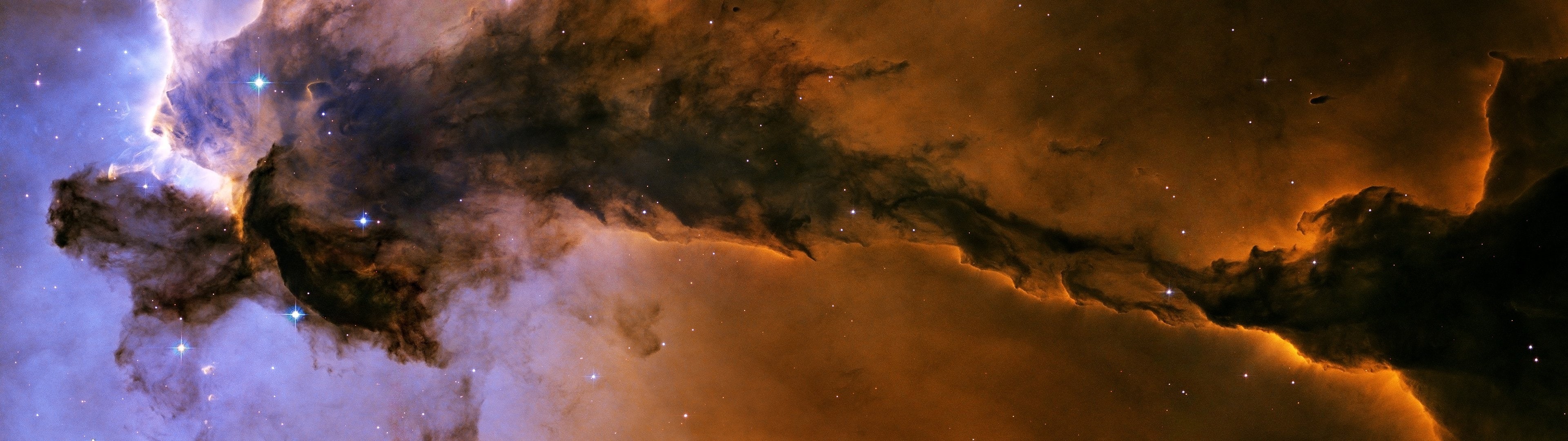 cloud - sky, beauty in nature, water, close-up, nebula, tranquility, panoramic, galaxy, outer, nature, geology, volcano, sky, illuminated, night, stars, HD Wallpaper