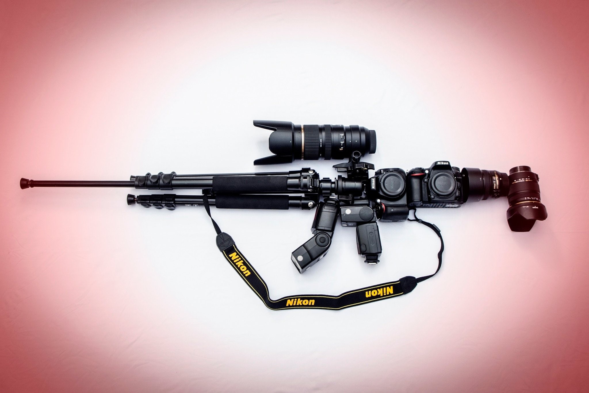 rifle, close-up, toy, no people, machine gun, violence, Nikon, gun, assault, studio shot, black color, warning sign, military, aggression, communication, HD Wallpaper