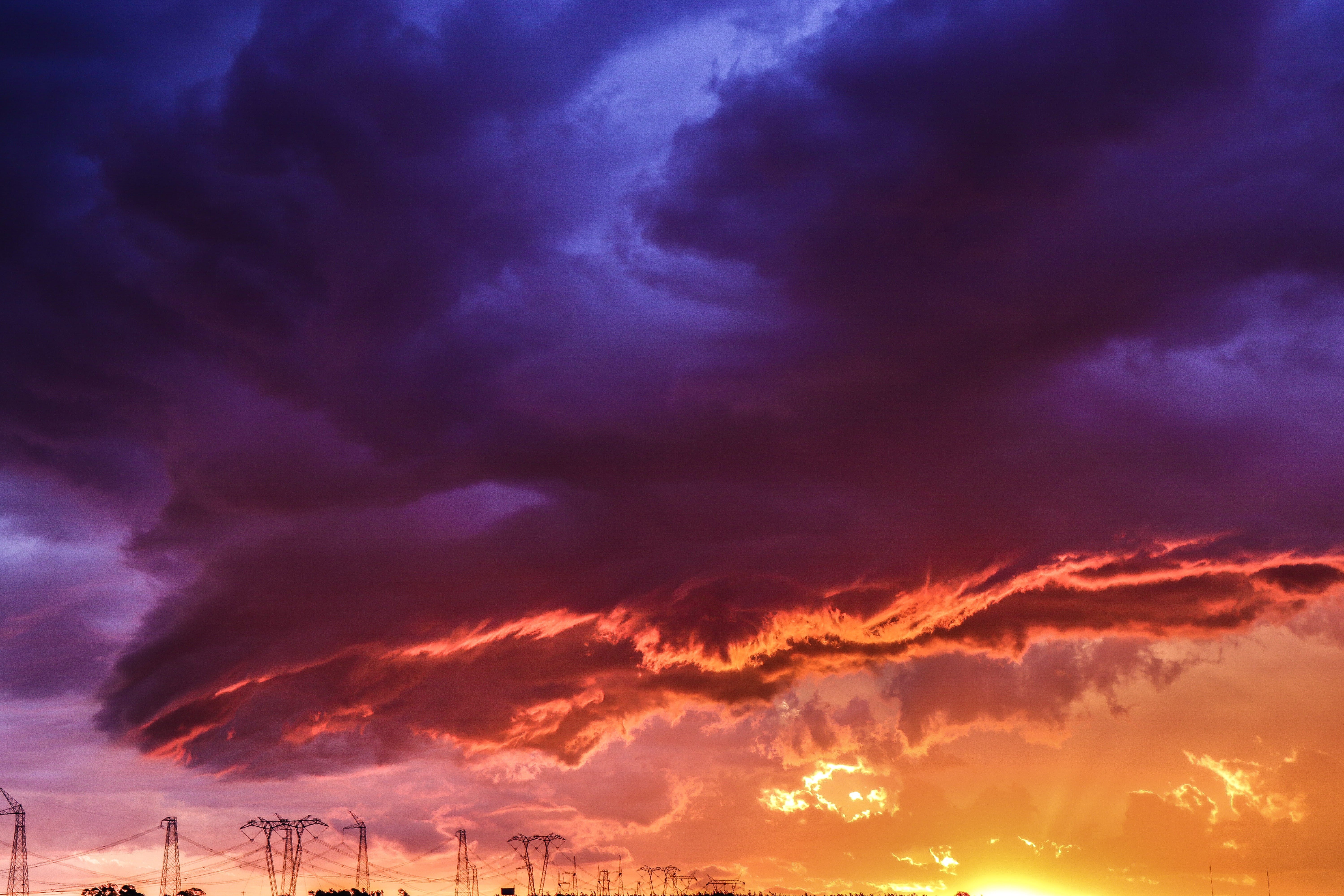 cotton, beauty in nature, color, cloud, colour, outdoors, copy space, skies, cottoncandy, storm, 5K, clouds, storm cloud, cloud - sky, environment, coral, HD Wallpaper