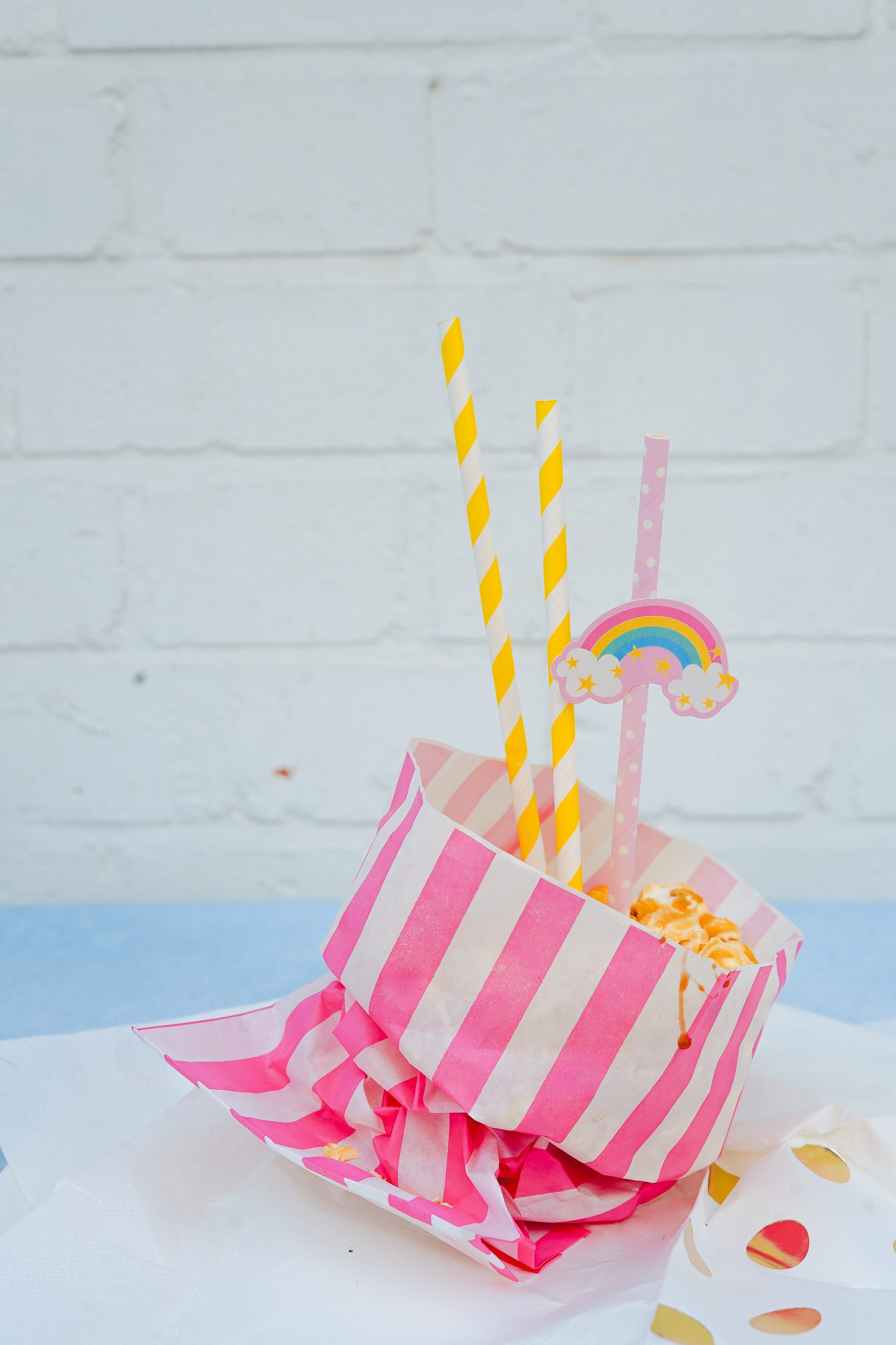 birthday, multi colored, 4K, party theme, freshness, bright colour, pink color, fantasy, colourful, dessert, unhealthy eating, candy floss, close-up, popcorn, Phone HD Wallpaper