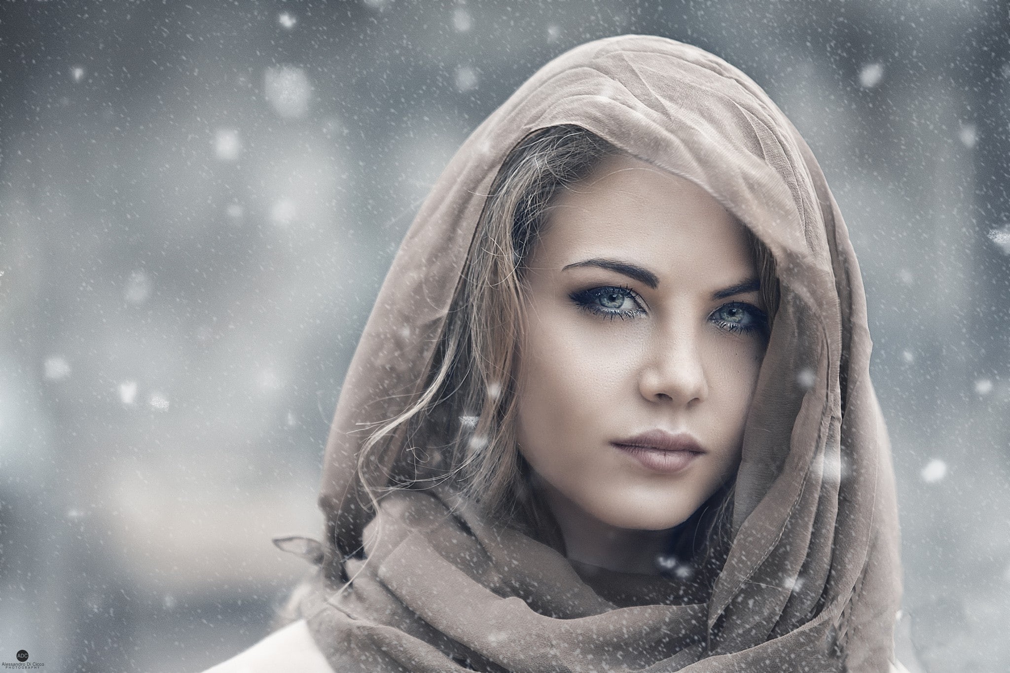 Alessandro Di Cicco, portrait, blonde, 1080P, women, face, HD Wallpaper