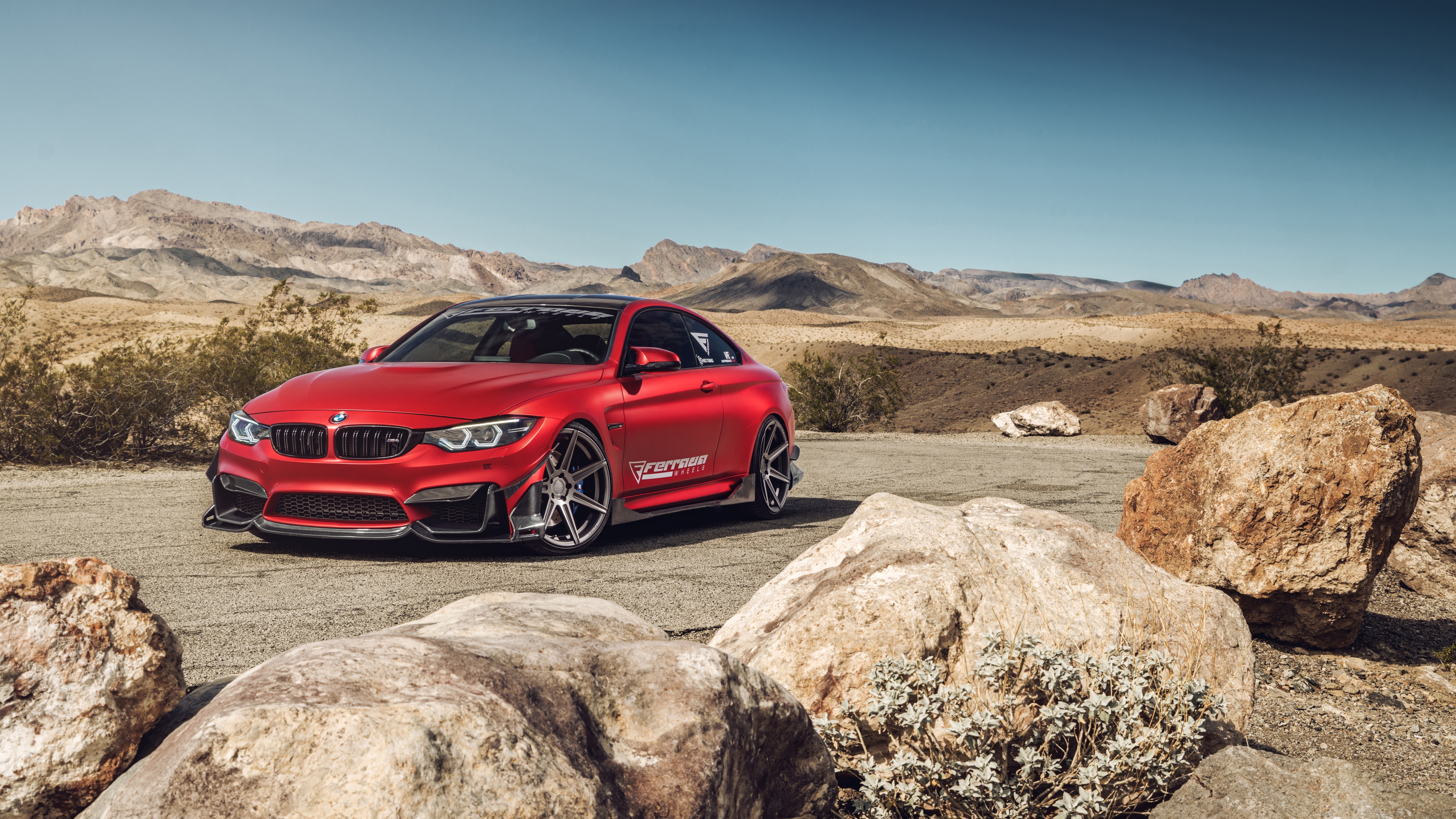 wheel, 8K, bmw, car, road, bmw m4, sports car, full size car, red, luxury vehicle, vehicle, HD Wallpaper