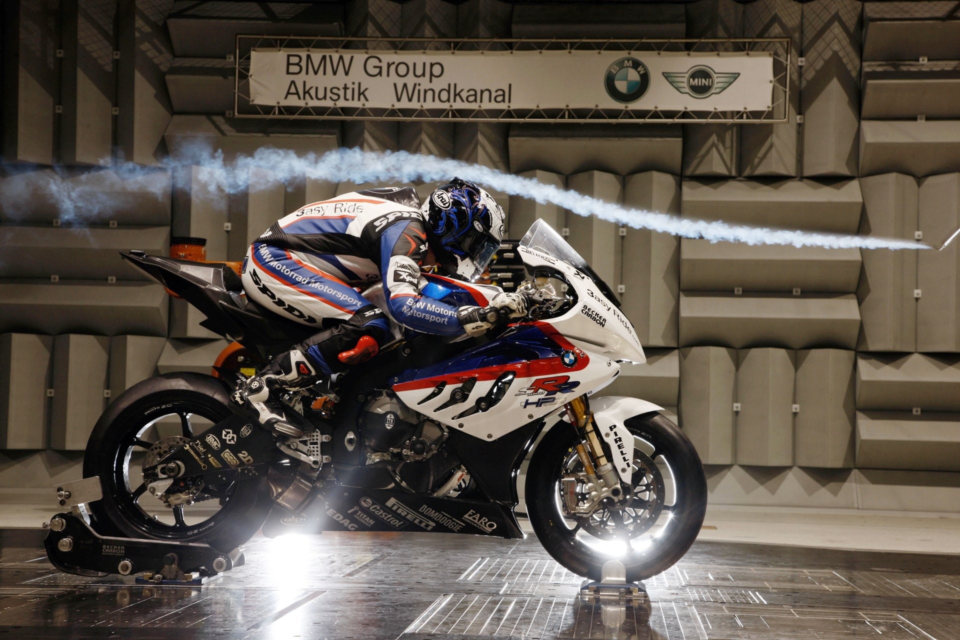 day, BMW, mode of transportation, land vehicle, BMW S1000RR, communication, rear view, full length, motorcycle, sitting, men, outdoors, 1080P, real people, HD Wallpaper
