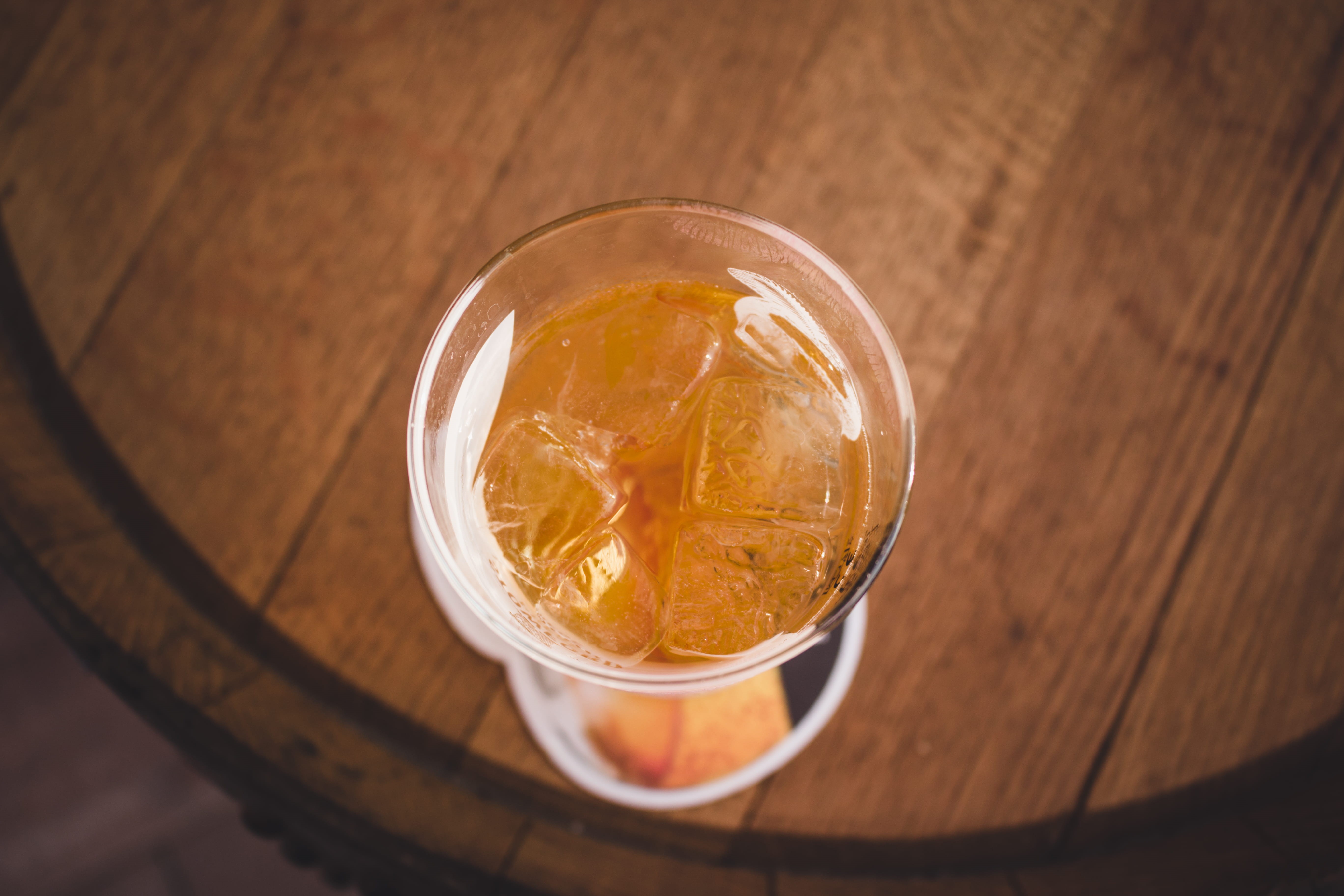 booze, drinking glass, indoors, freshness, 5K, alcohol, high angle view, looking down, beverage, focus, star, drinking, beer, ice, table, close-up, HD Wallpaper