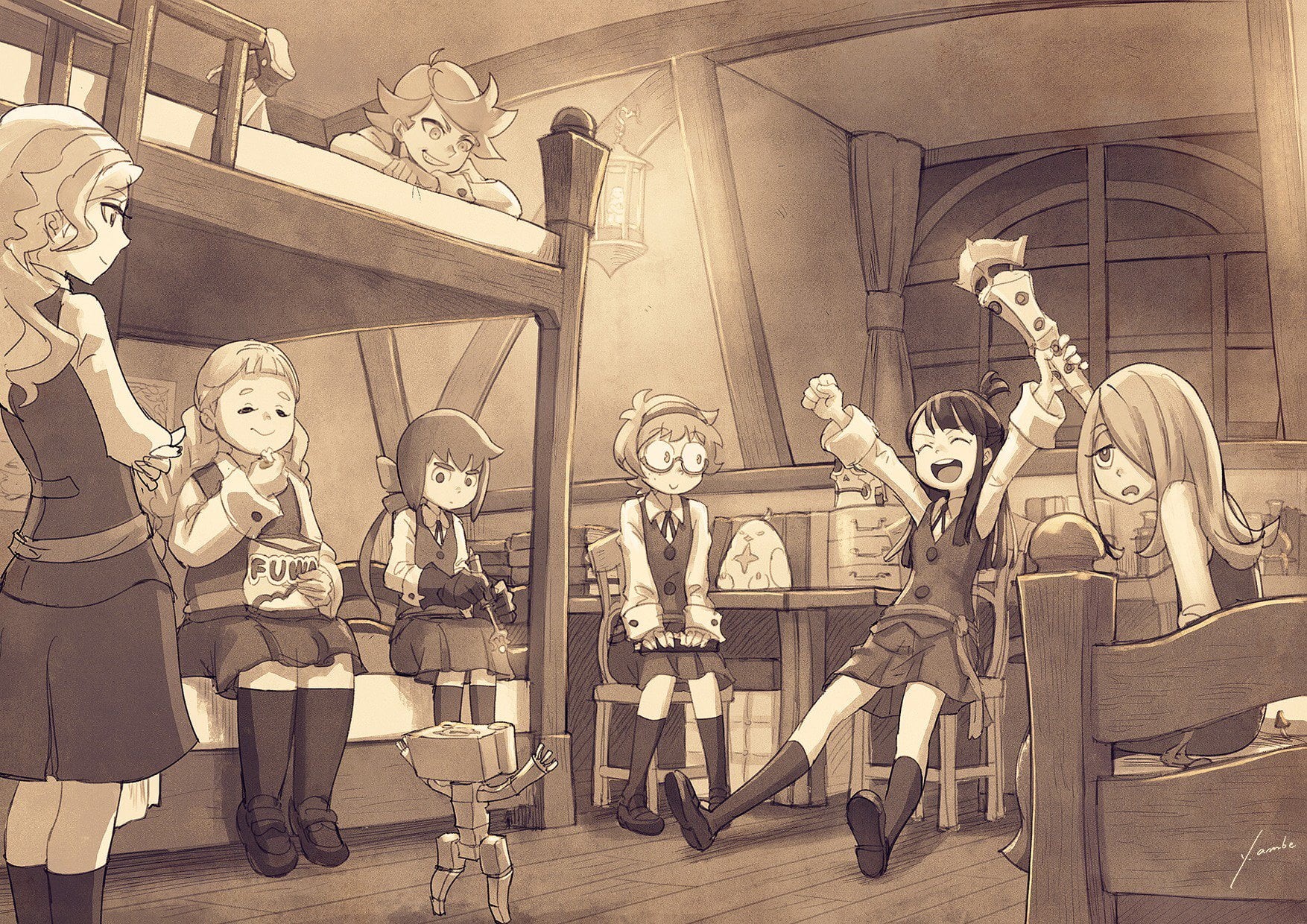 childhood, education, male likeness, diana cavendish, indoors, Kagari Akko, white skin, arts culture and entertainment, people, the past, monochrome, representation, HD Wallpaper
