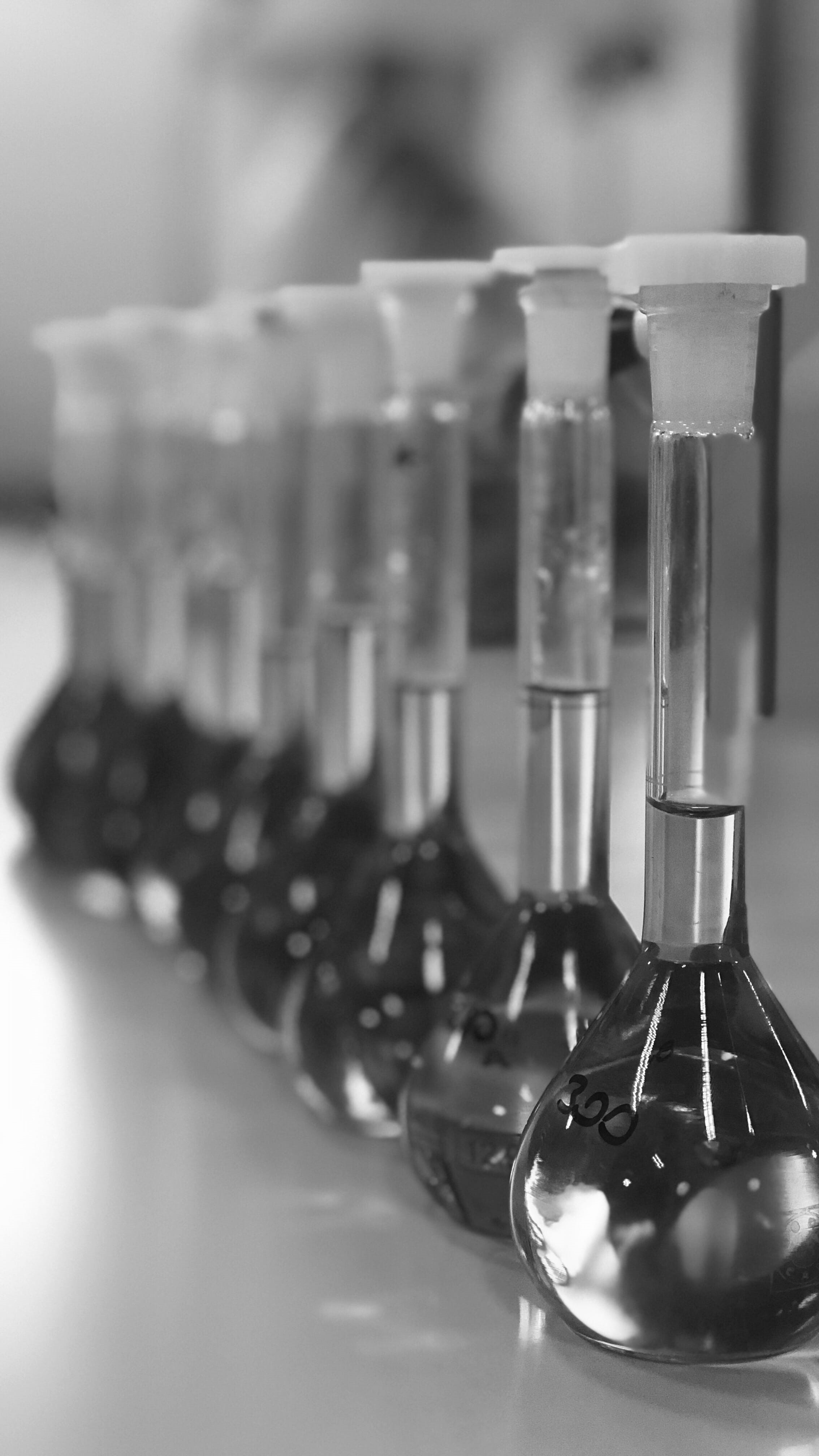 close-up, laboratory, equipment, group of objects, chemistry, indoors, focus on foreground, no people, container, side by side, still life, spoon, flask, Phone HD Wallpaper