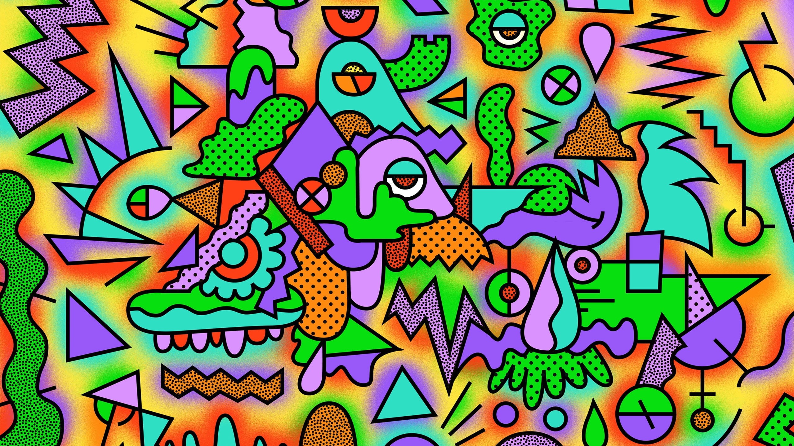 shape, large group of objects, flooring, vibrant Color, backgrounds, multi Colored, painting, choice, abstract, pattern, symbol, yellow, close-up, indoors, HD Wallpaper