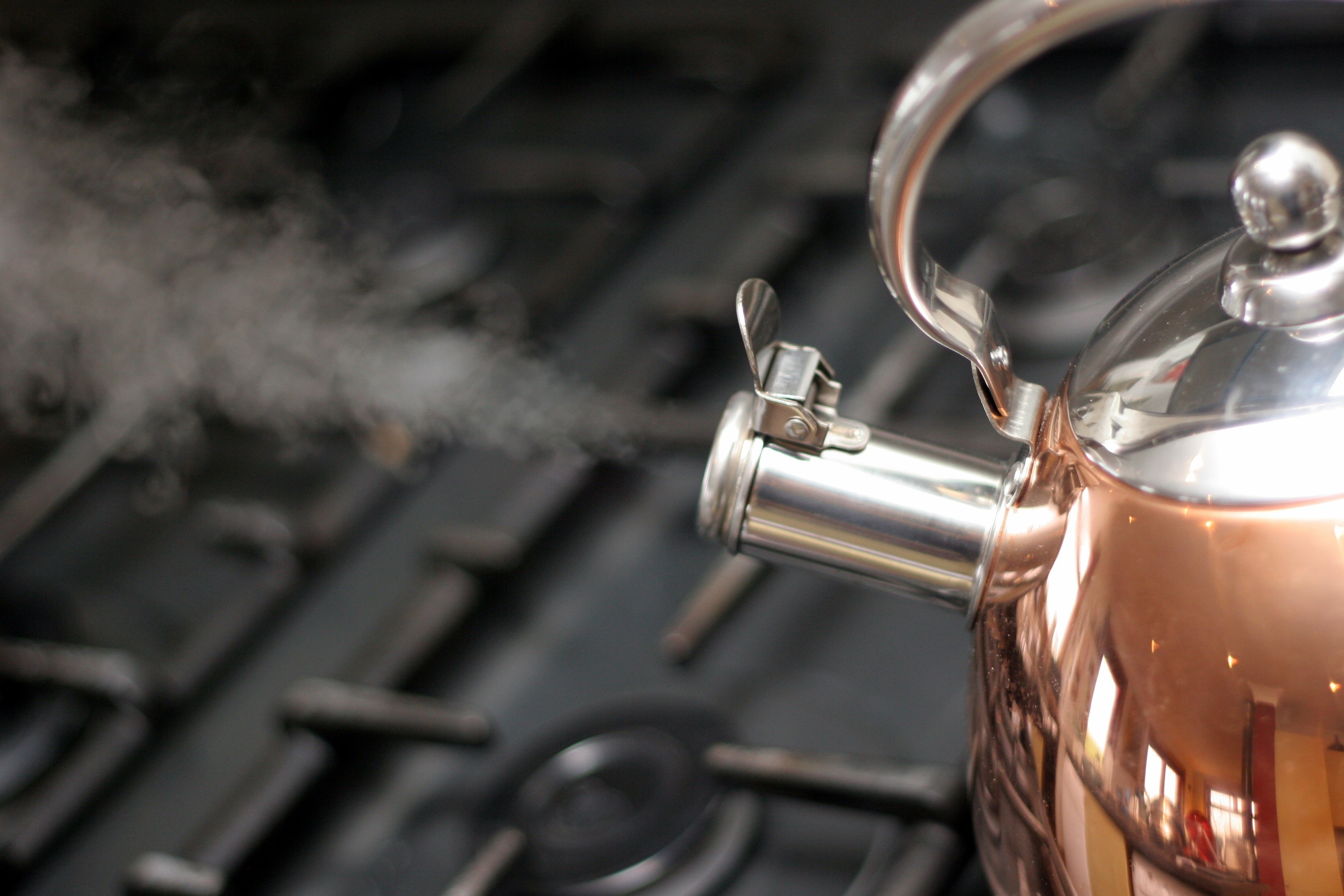 food and drink, silver colored, metal, boil, close-up, steam, stove, water, handle, coming, alloy, no people, heat - temperature, whistling, boiling, shiny, HD Wallpaper